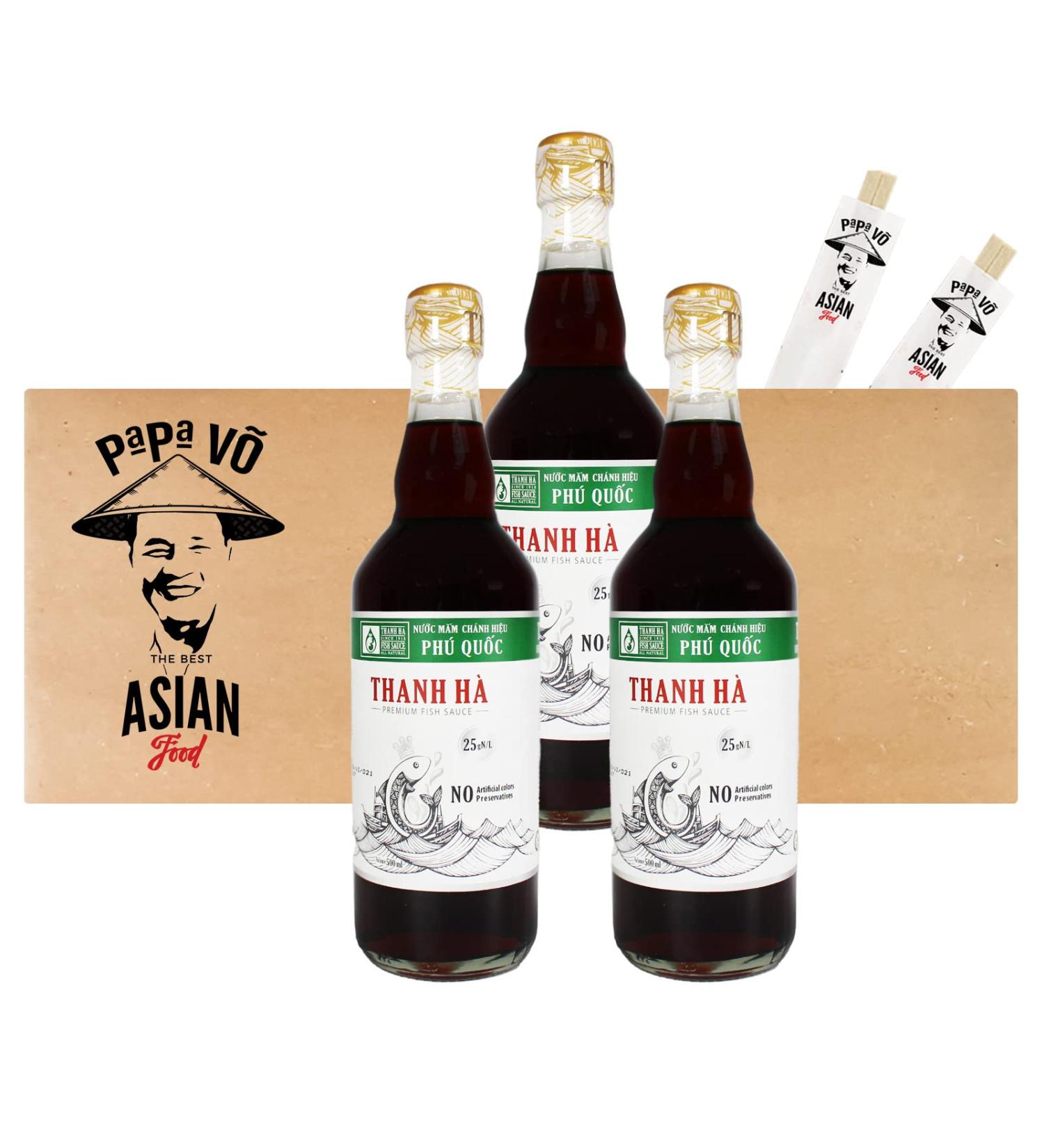 Pack of 3 (3x500ml) Thanh Ha Premium Fish Sauce (Papa Vo)