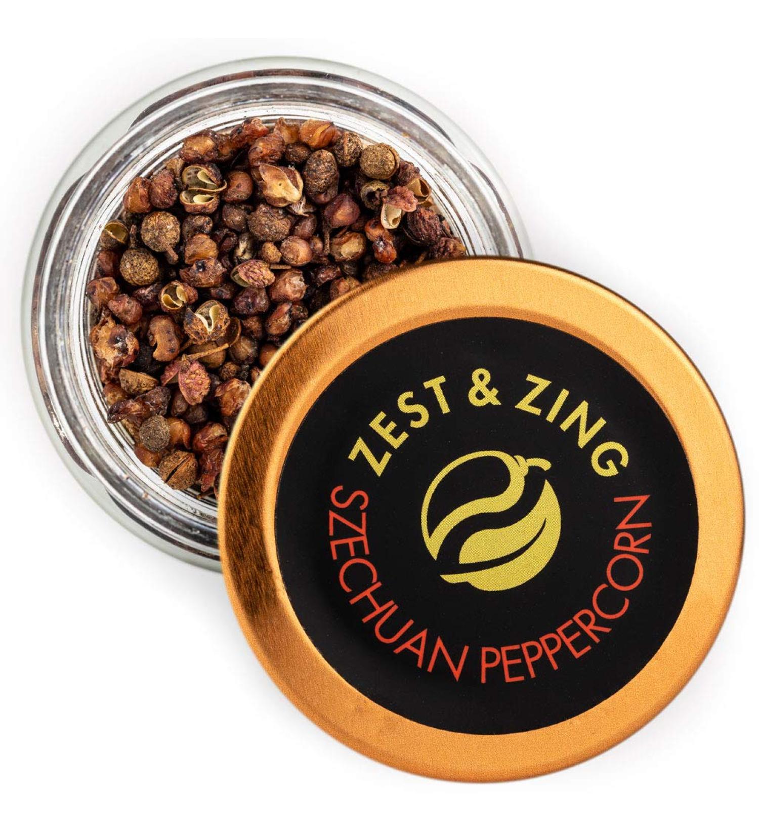 Szechuan Pepper (Whole) 12g Jar - ZEST & ZING Premium Spices: Fresh, Convenient, Stackable - Buy Online on GoSupps.com