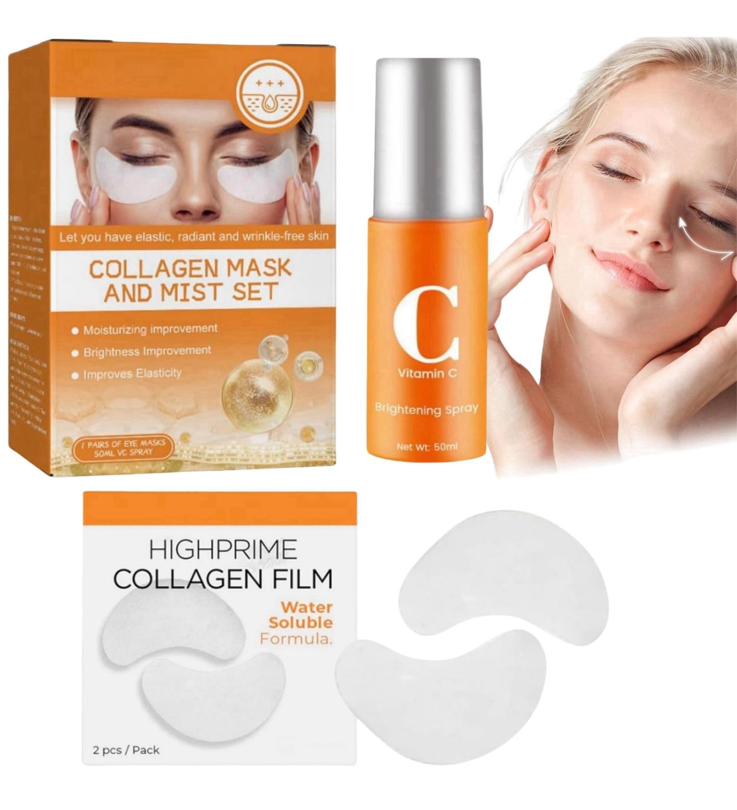 Highprime Collagen Film & Mist Kit Collagen Face Masks Korea Highprime Collagen Soluble Film High Prime Collagen Film Collagen Sheets Collagen Firming Mask Collagen for Face Film Collagen Face Film - Buy Online on GoSupps.com