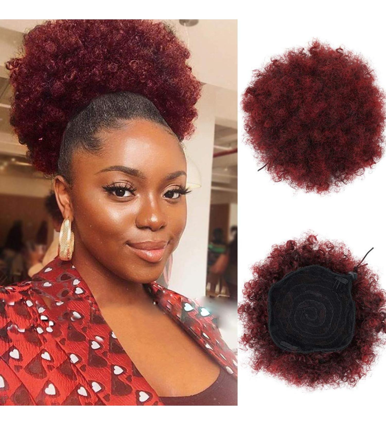 JHZHONG Afro Puff Drawstring Ponytail for Black Women Short Kinky Curly Afro Ponytail Synthetic Hair Afro Bun Drawstring Ponytail for Women Girls (FB-D1-TBUG Large (Pack of 1)) Large (Pack of 1) FB-D1-TBUG - Buy Online on GoSupps.com