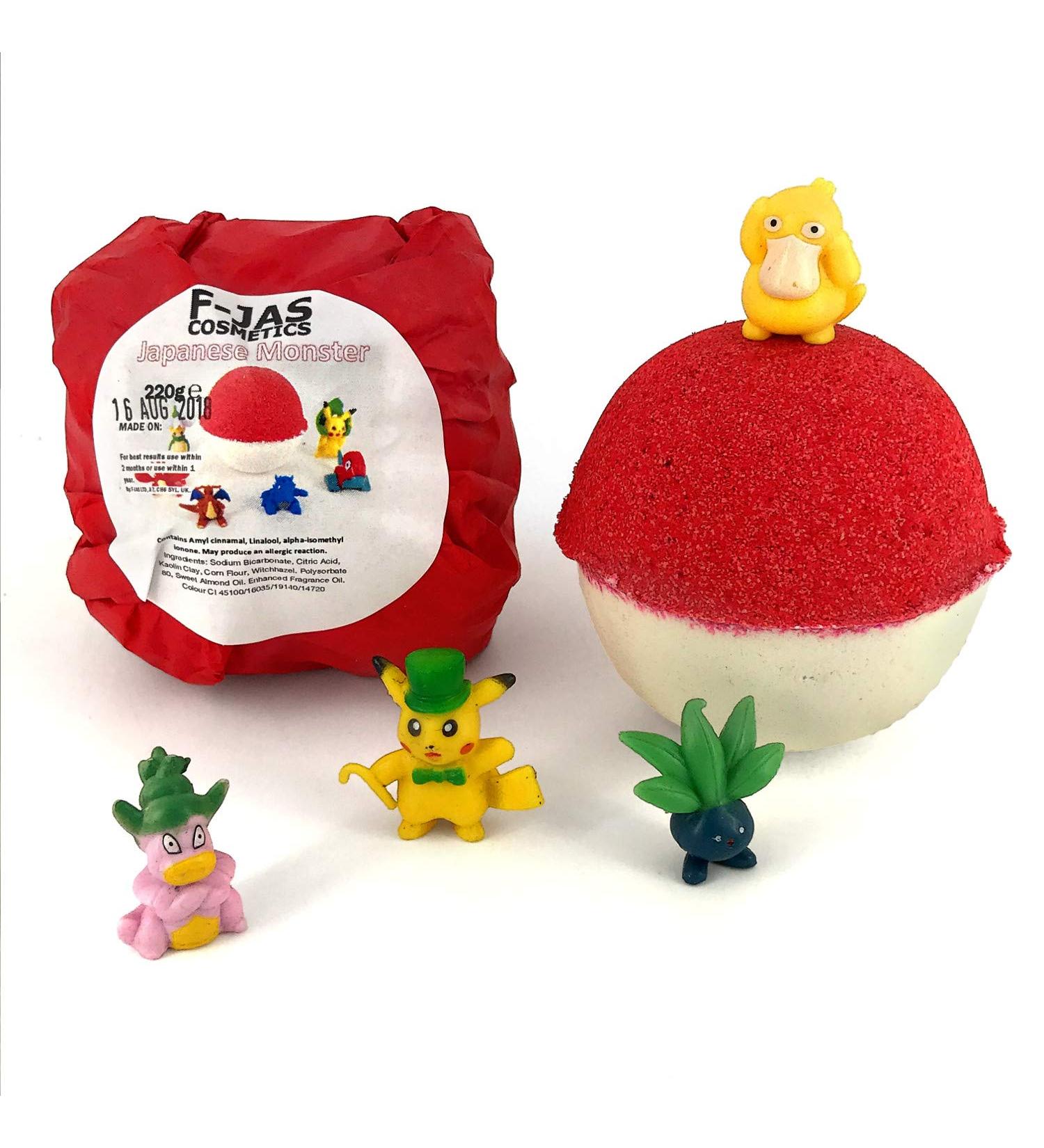 Japanese Monster Strawberry Surprise Bath Bomb (contains toy) 220g - Buy Online on GoSupps.com