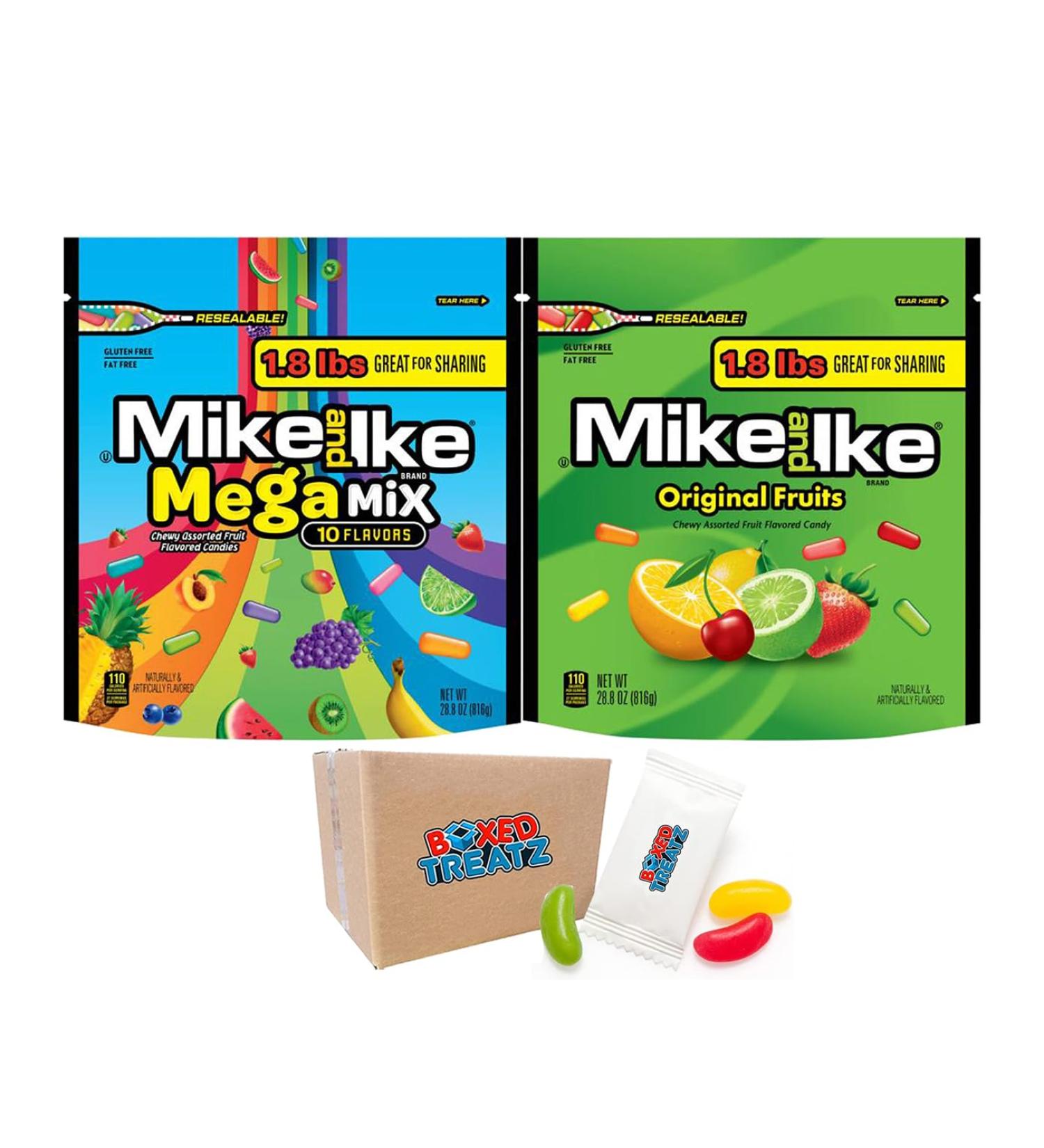 Mike & Ike - Original 816g + Mega Mix 816g - 5 Flavour Original 10 Flavours Mega Mix - Great For Sharing Boxed Treatz - Buy Online on GoSupps.com