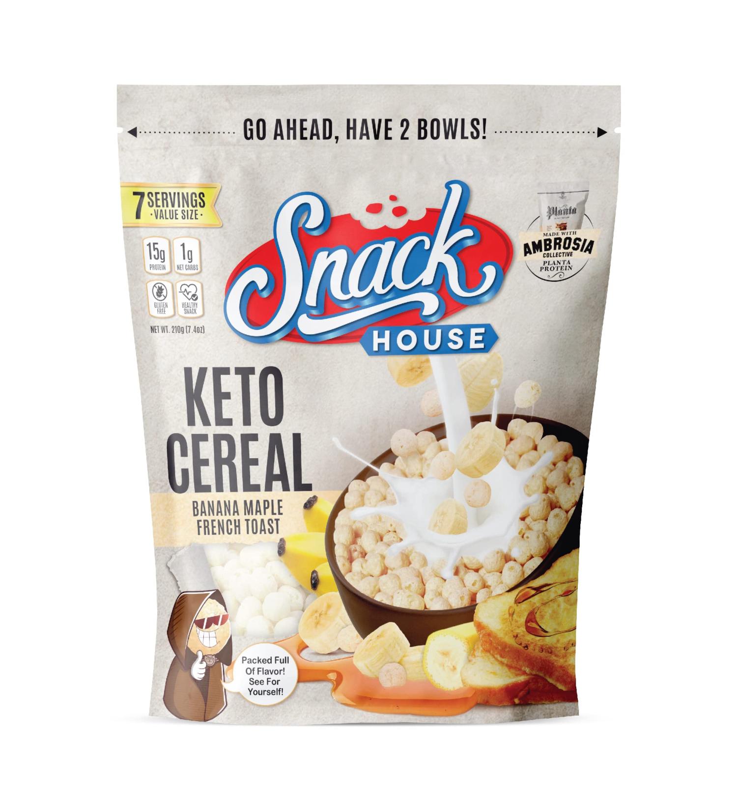 Keto Cereal - High Protein Low Carb Banana Maple French Toast | Gluten Free Healthy Breakfast â€“ 7 Servings - Buy Online on GoSupps.com