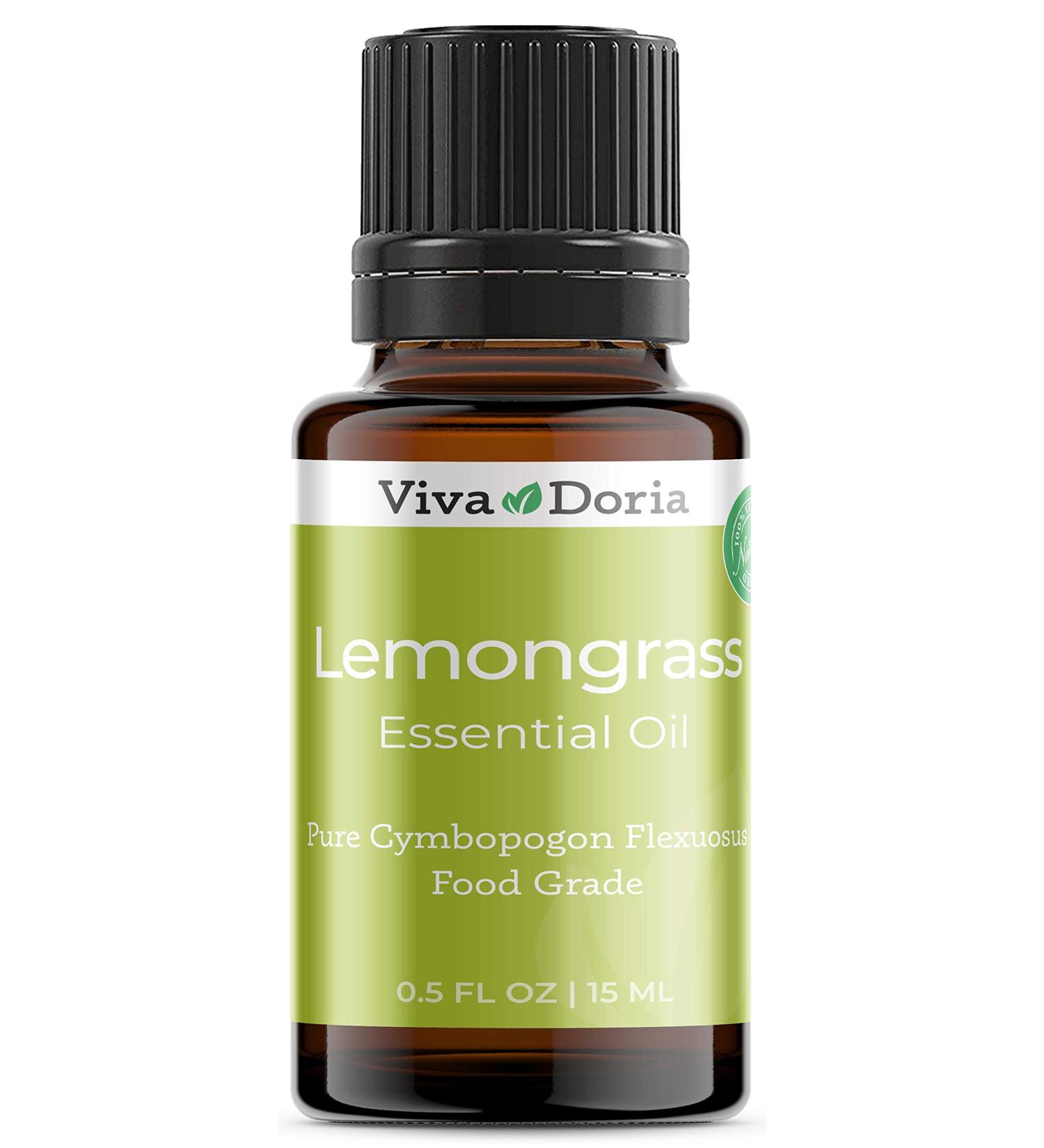 Viva Doria 100% Pure Lemongrass Essential Oil - Undiluted Food Grade 15 mL | Shop Internationally - Buy Online on GoSupps.com