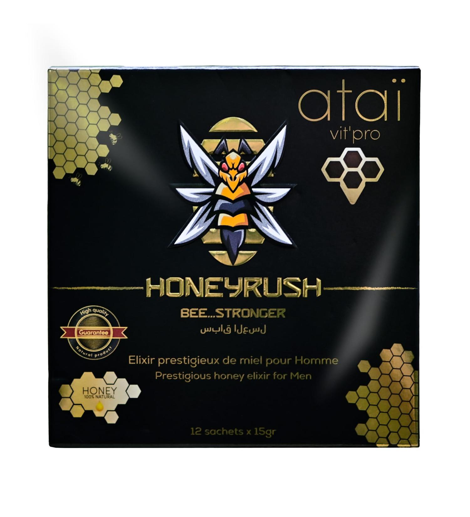HONEY BEERUSH- Miel de vitalit - Formule nerg tique intense - Homme - 12x15gr - Buy Online on GoSupps.com