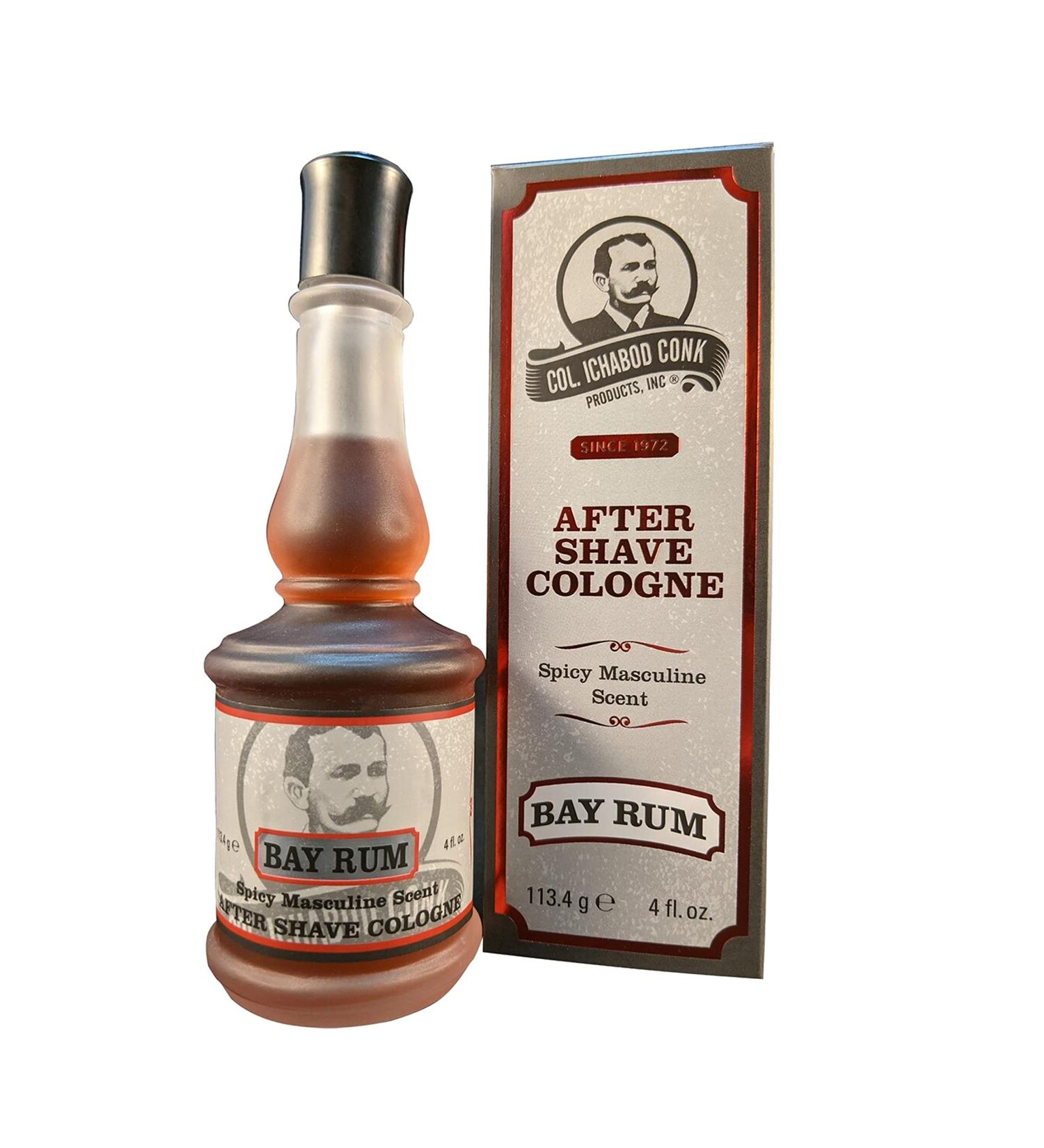 Colonel Ichabod Conk Bay Rum After Shave Cologne 4 Fl. Oz. Glass Bottle - Buy Online on GoSupps.com