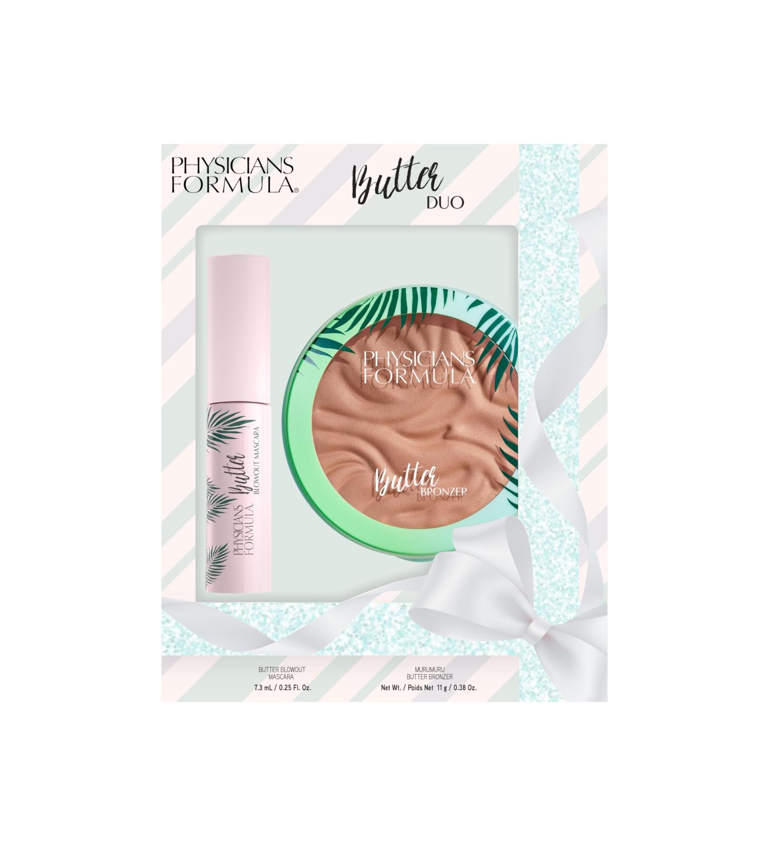 Physicians Formula Butter Duo Set Makeup Set with Bronzing Powder and Black Volume and Length Mascara Formulas Enriched with Amazonian Butters for Radiant and Silky Skin - Buy Online on GoSupps.com