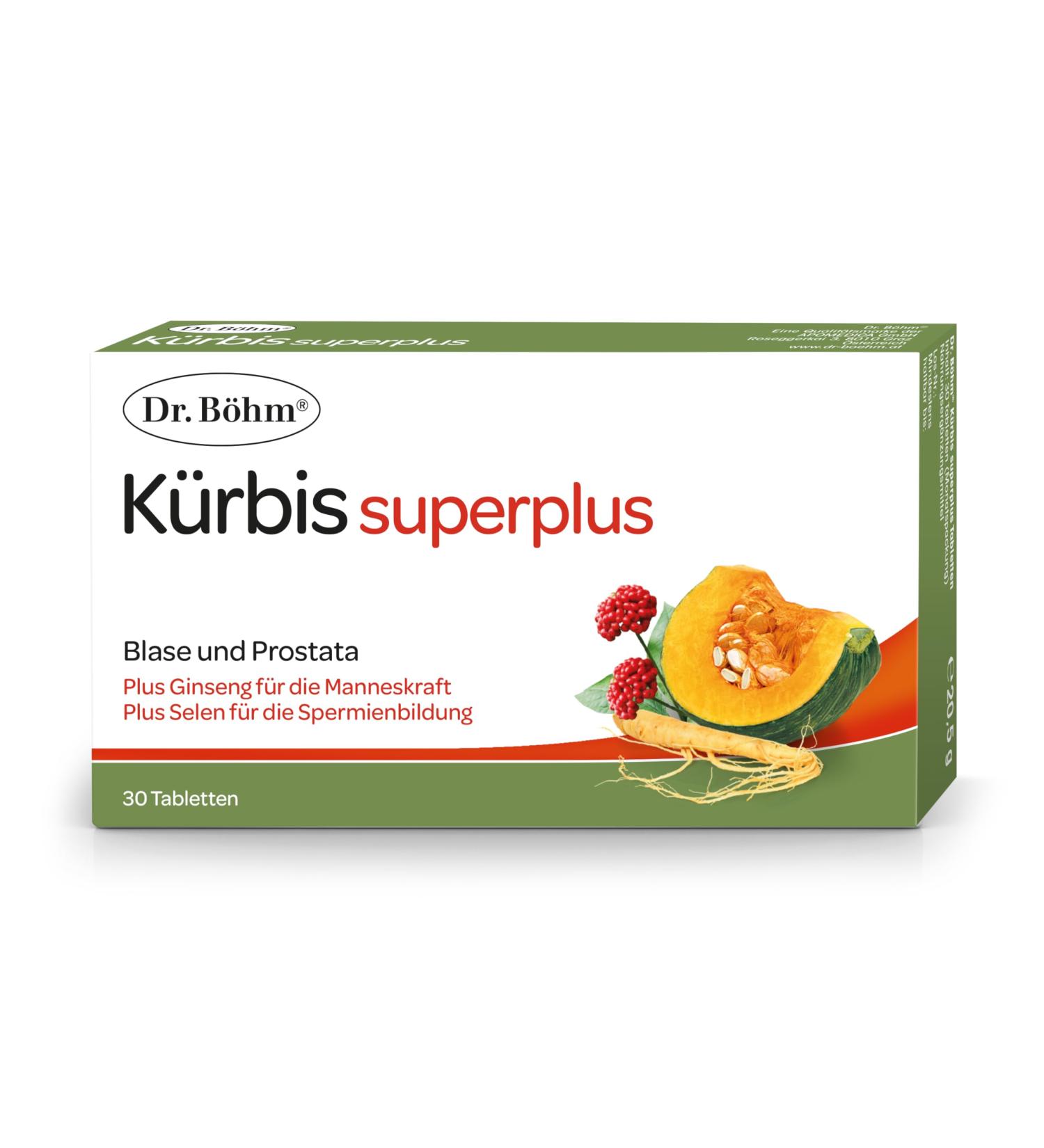 Dr. B hm Pumpkin Superplus | 30 Tablets Nutritional Supplement for Bladder & Prostate Health | Pumpkin Extract Ginseng & Selenium - Shop Internationally - Buy Online on GoSupps.com