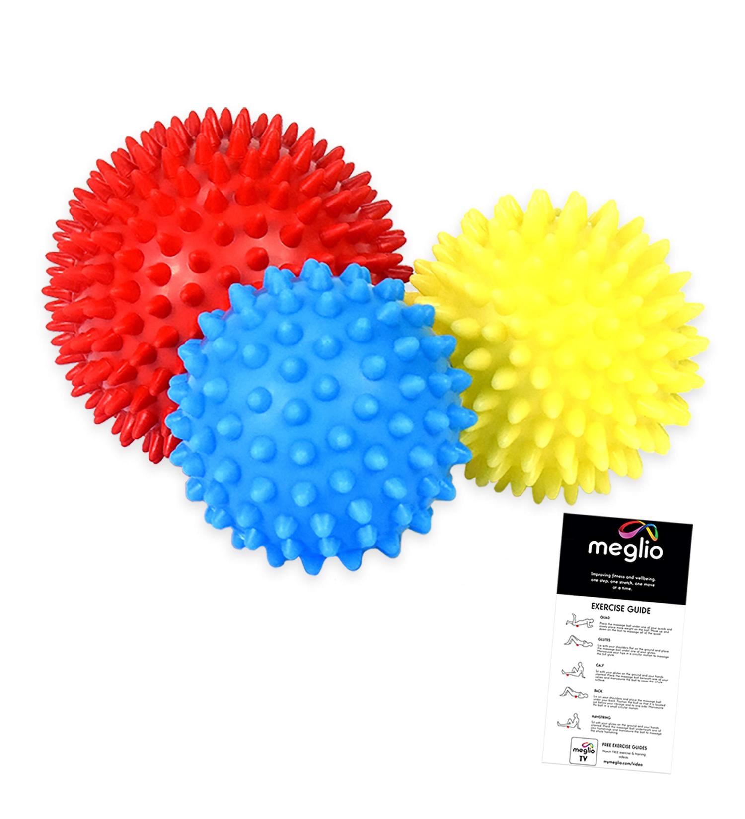 Buy Meglio Fascia Ball Massage Set - Trigger Point Therapy for Back Legs & Feet | Free Exercise Instructions - Buy Online on GoSupps.com