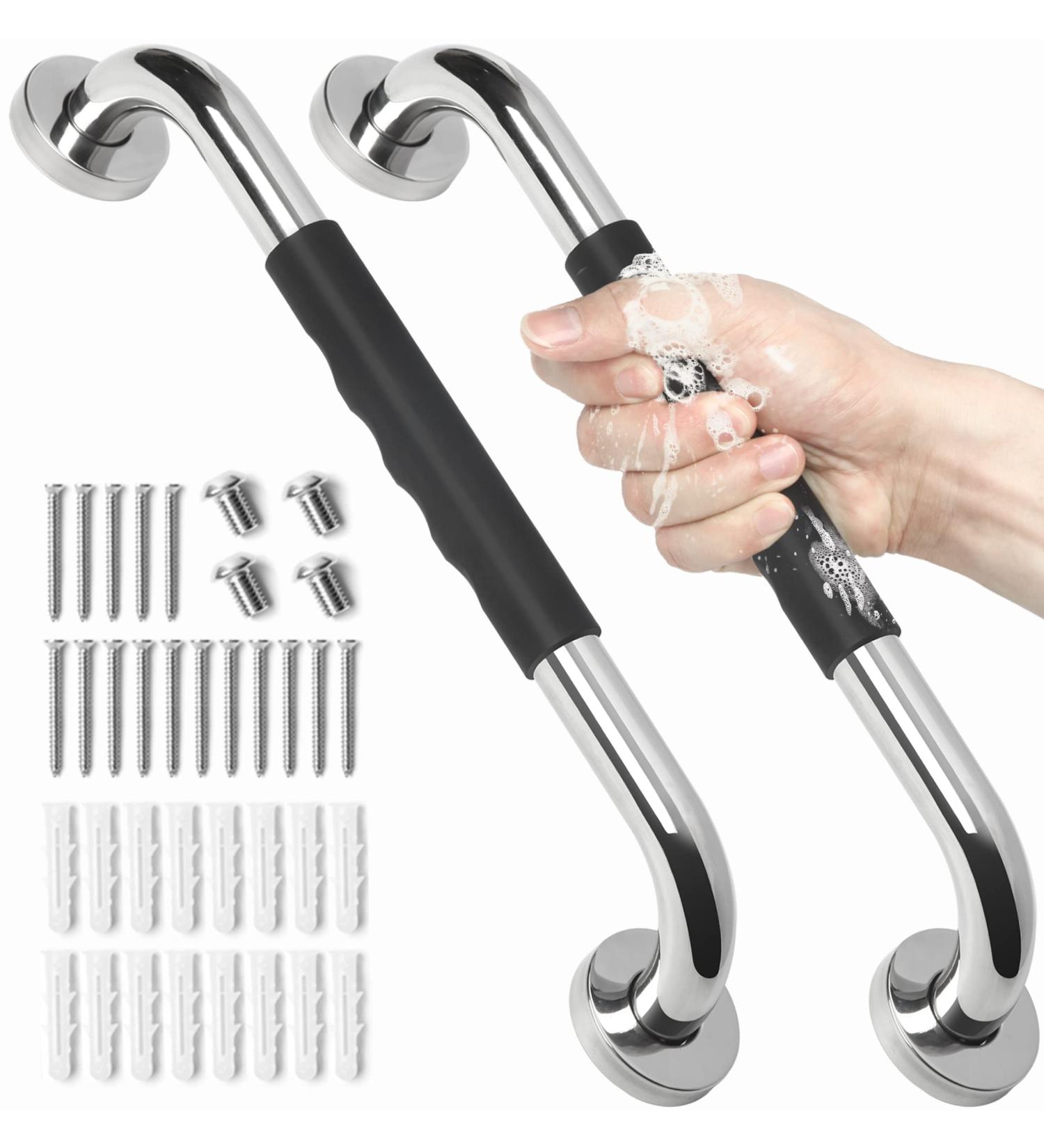 2 Pack 16 Inch Anti-Slip Bathroom Handicap Grab Bars for Seniors - Tesuchan 16inch - Buy Online on GoSupps.com