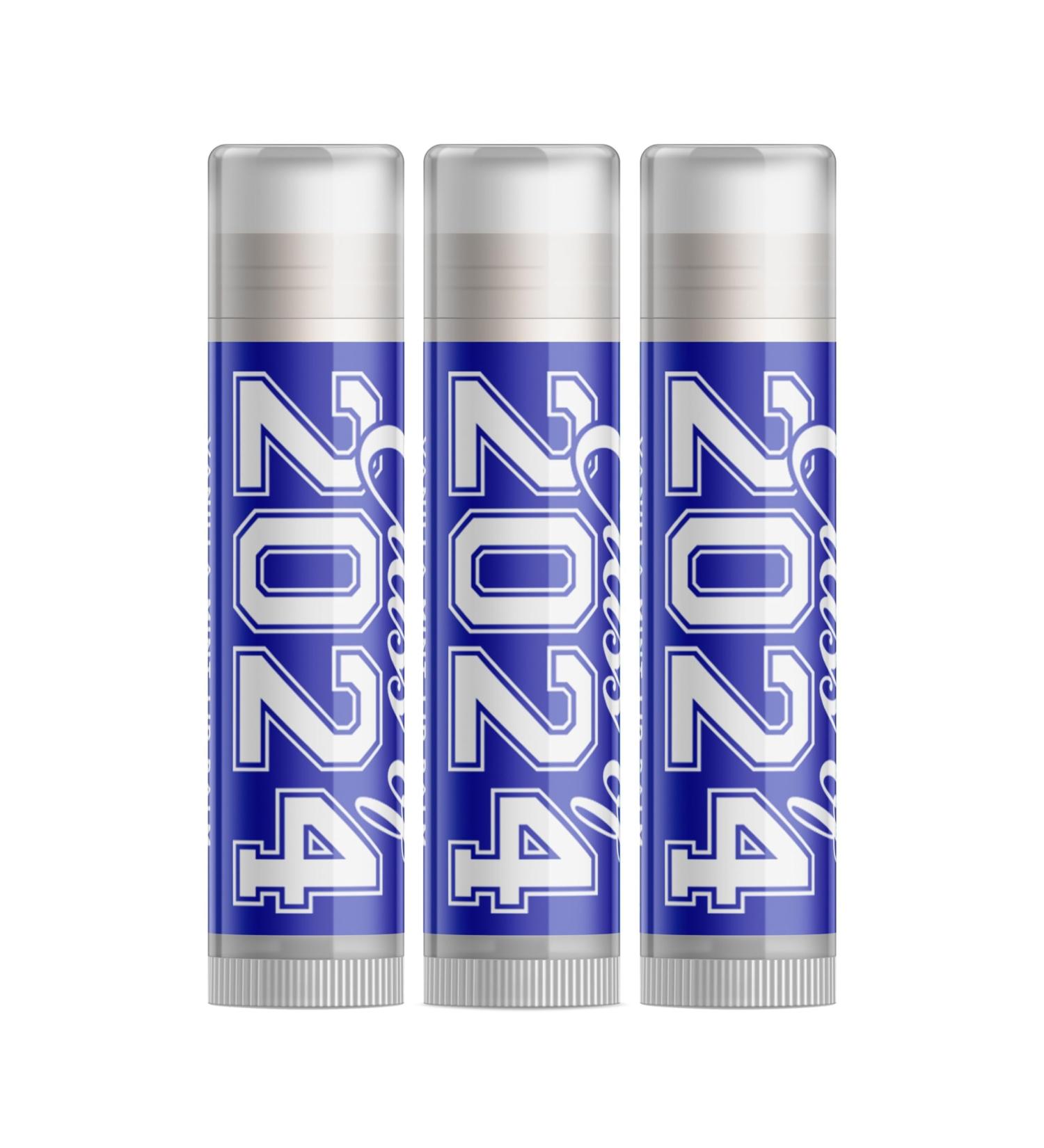 Class of 2024 Graduation Lip Balm - Blue - Set of Three | Perfect Gift for Graduates | Shop Internationally - Buy Online on GoSupps.com