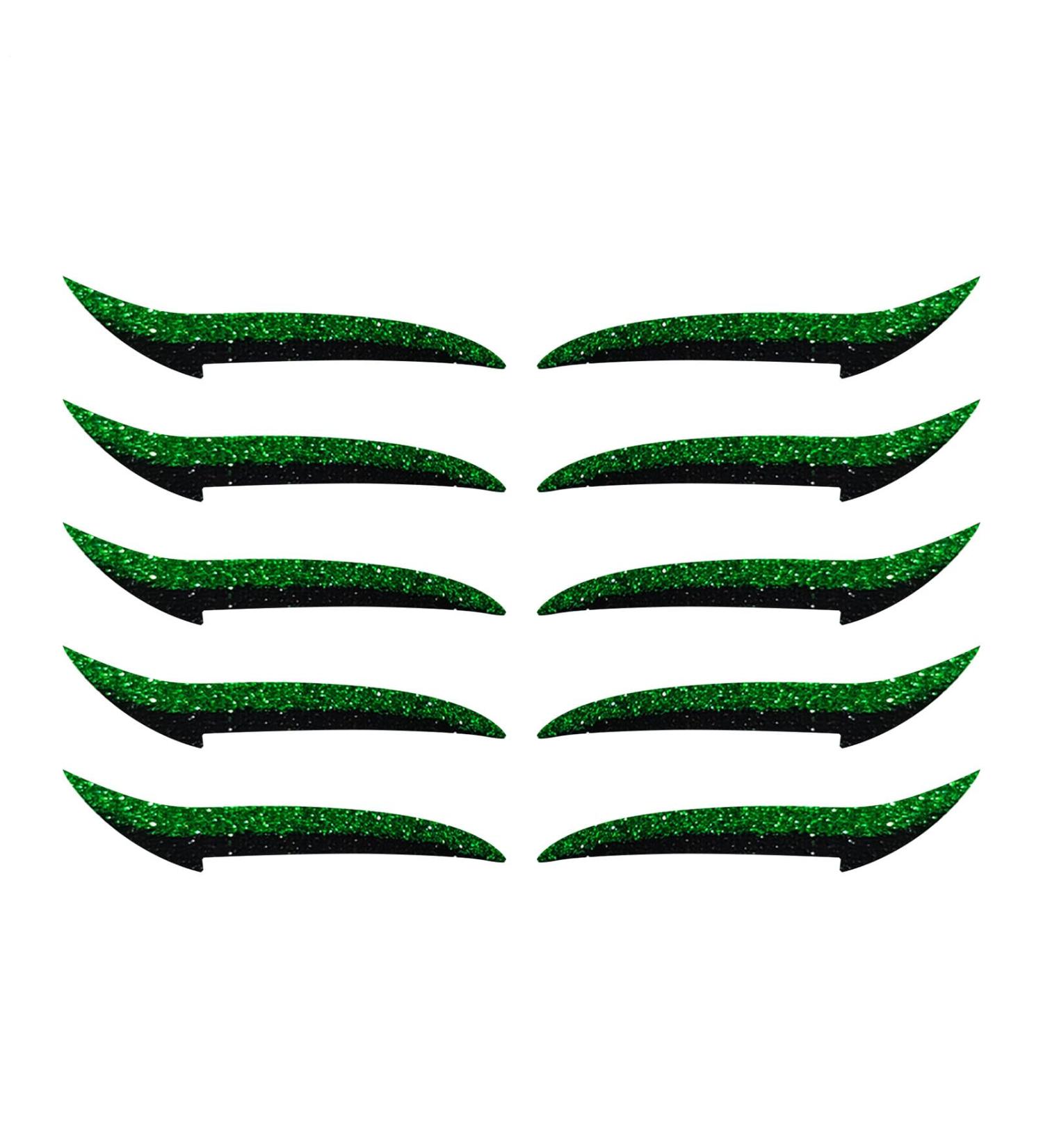 Autocollants Eyeliner Cils - D calque Fard Paupi res Femme | 10 Pi ces Bandeye R sistant l'Eau pour Spectacles de Danse et Sc ne Autocollant Paupi res Vert - Buy Online on GoSupps.com