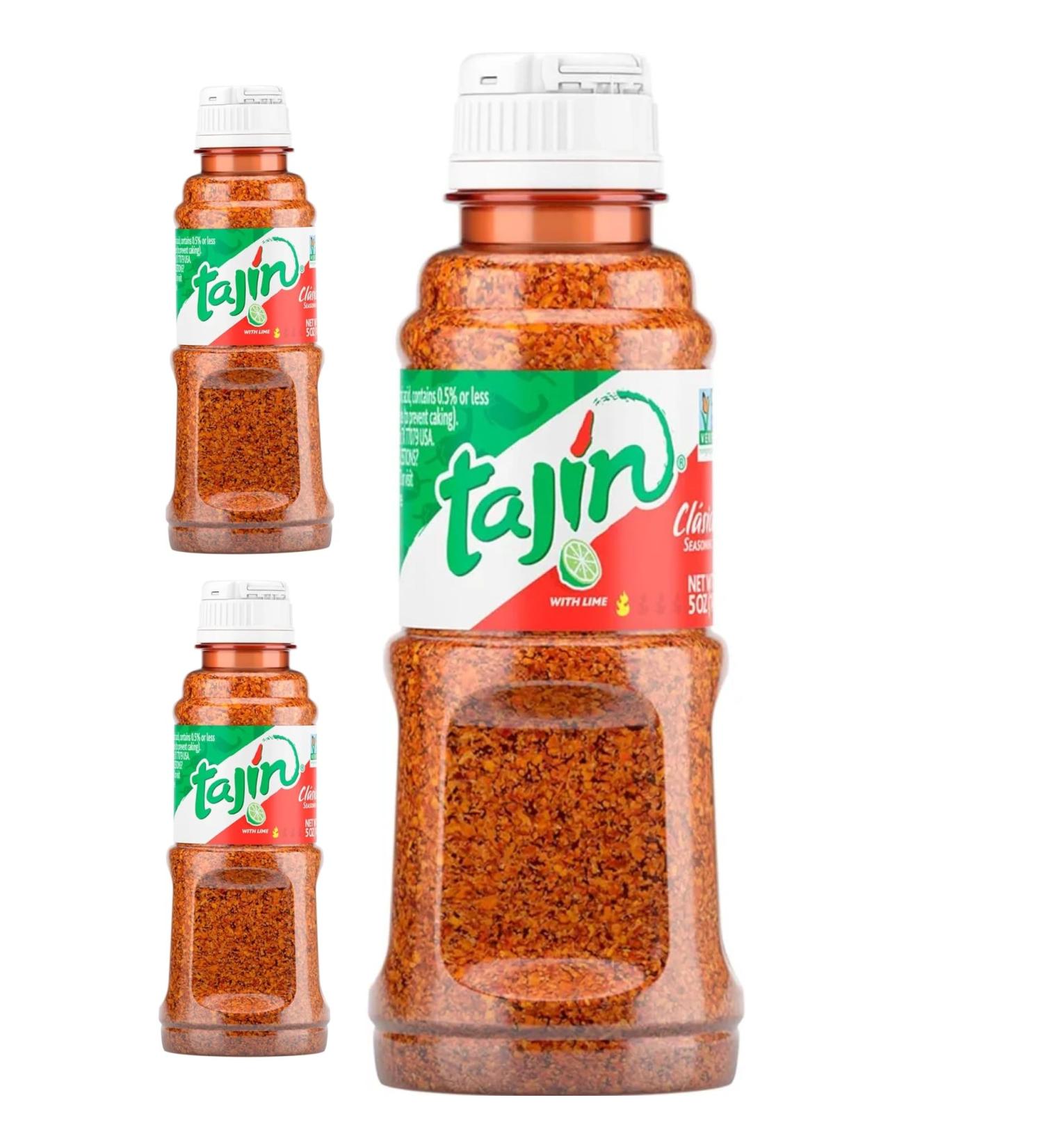 Tajin Classico Chilli and Lime Seasoning - 142g (Pack of 3) | Zesty and Flavorful Spice Blend | Touch of Mexican | Spicy & Zesty - Buy Online on GoSupps.com