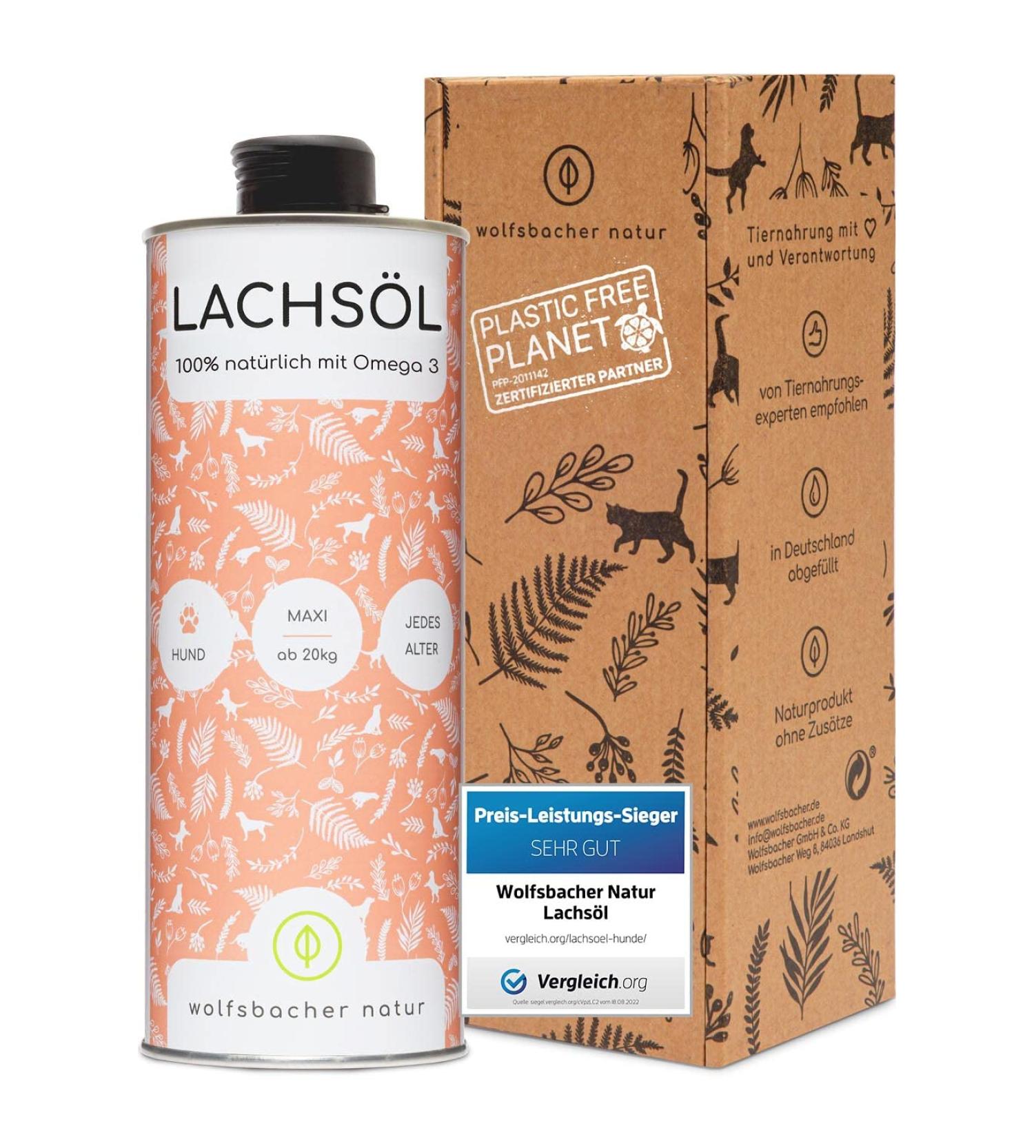 Premium Norwegian Salmon Oil for Dogs - 1L Omega 3 & 6 Supplement | Natural Atlantic Salmon - Buy Online on GoSupps.com
