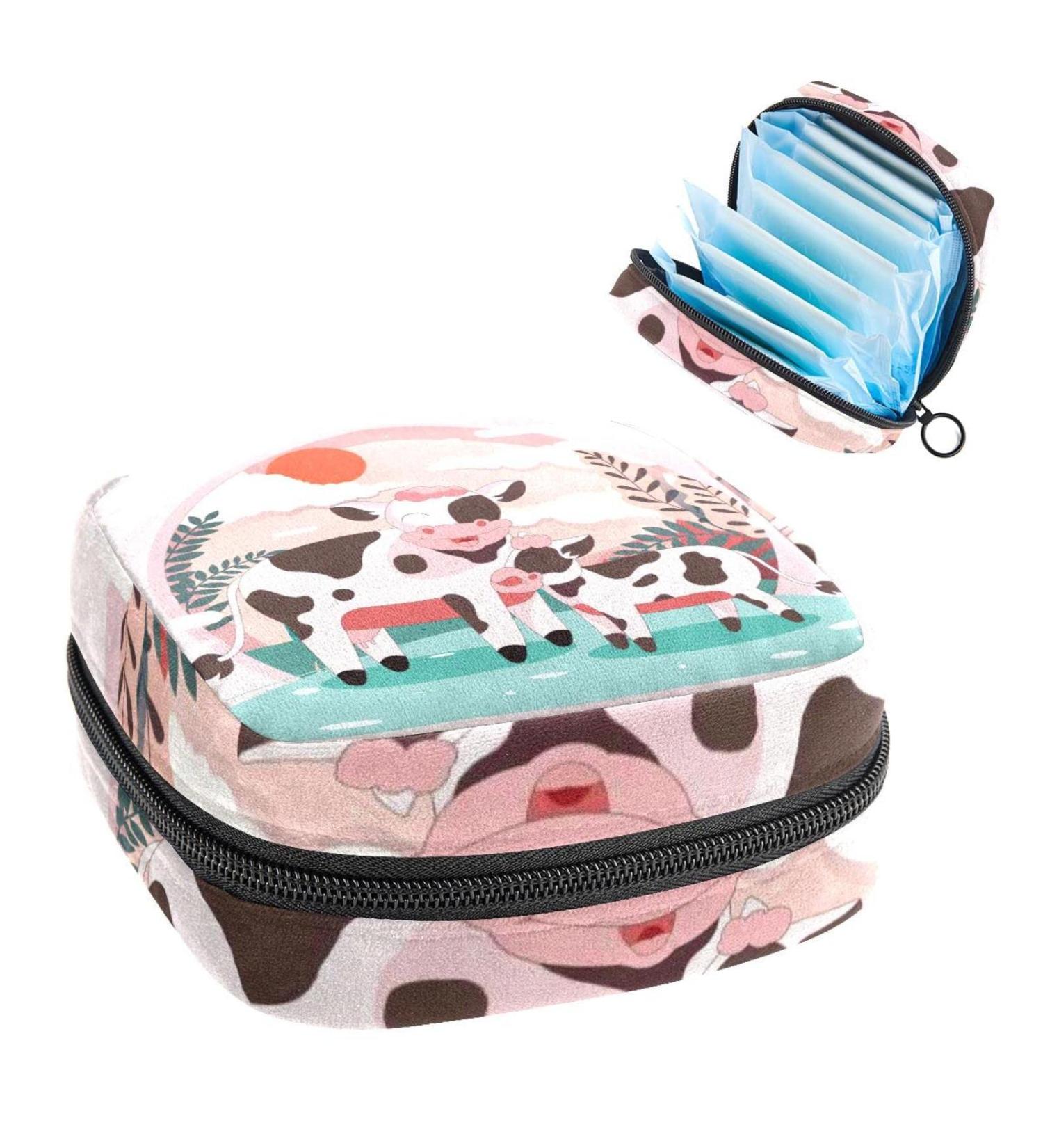 Buy Women's Bonds Storage Pockets Stillpad Keeper - Cow Pattern Portable Period Kit Bag | Feminine Product Bag for Girls - Buy Online on GoSupps.com