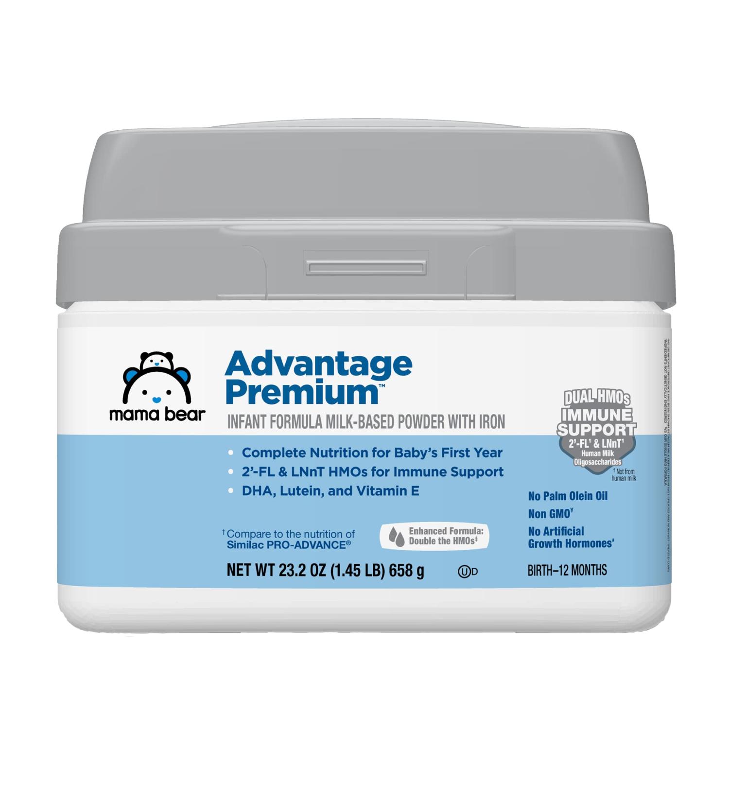 Mama Bear Advantage Baby Formula Powder with Iron & 2'-FL HMO for Immune Support - 23.2 Ounce - Buy Online on GoSupps.com