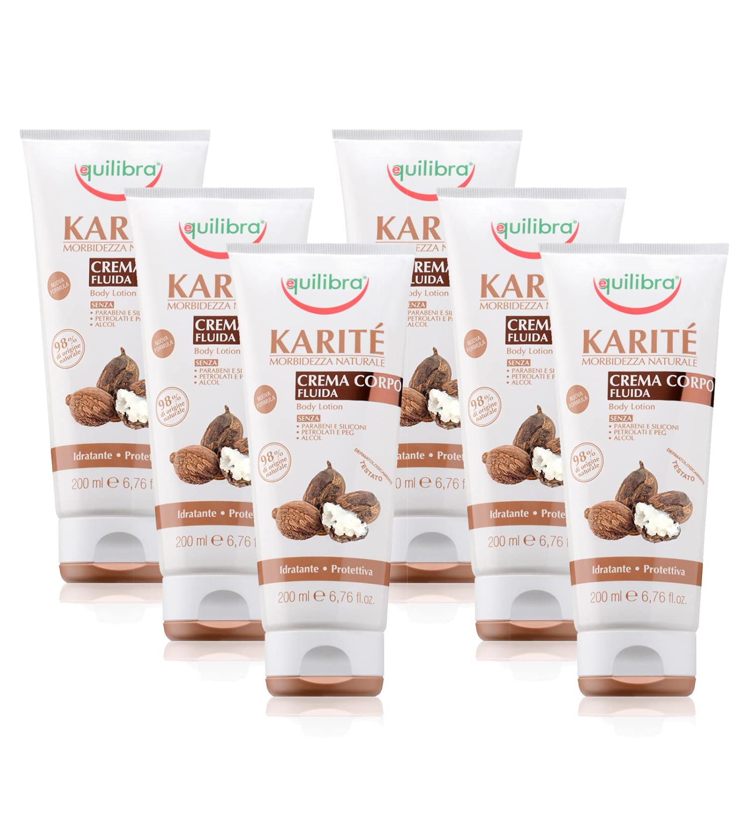 Equilibra Equilibra Shea Fluida Body Cream 6 Pieces (6 x 200 ml)