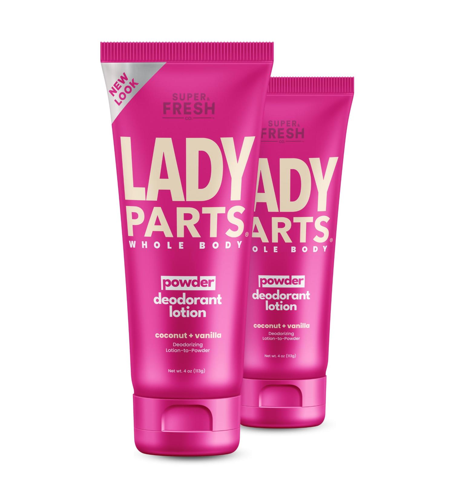 Lady Parts Whole Body Deodorant For Women | Powder Lotion for Privates & Inner Thigh to Stop Odor & Friction | Aluminum Free | CocoVanilla | 4oz (2pk) 4 Ounce (Pack of 2) - Buy Online on GoSupps.com
