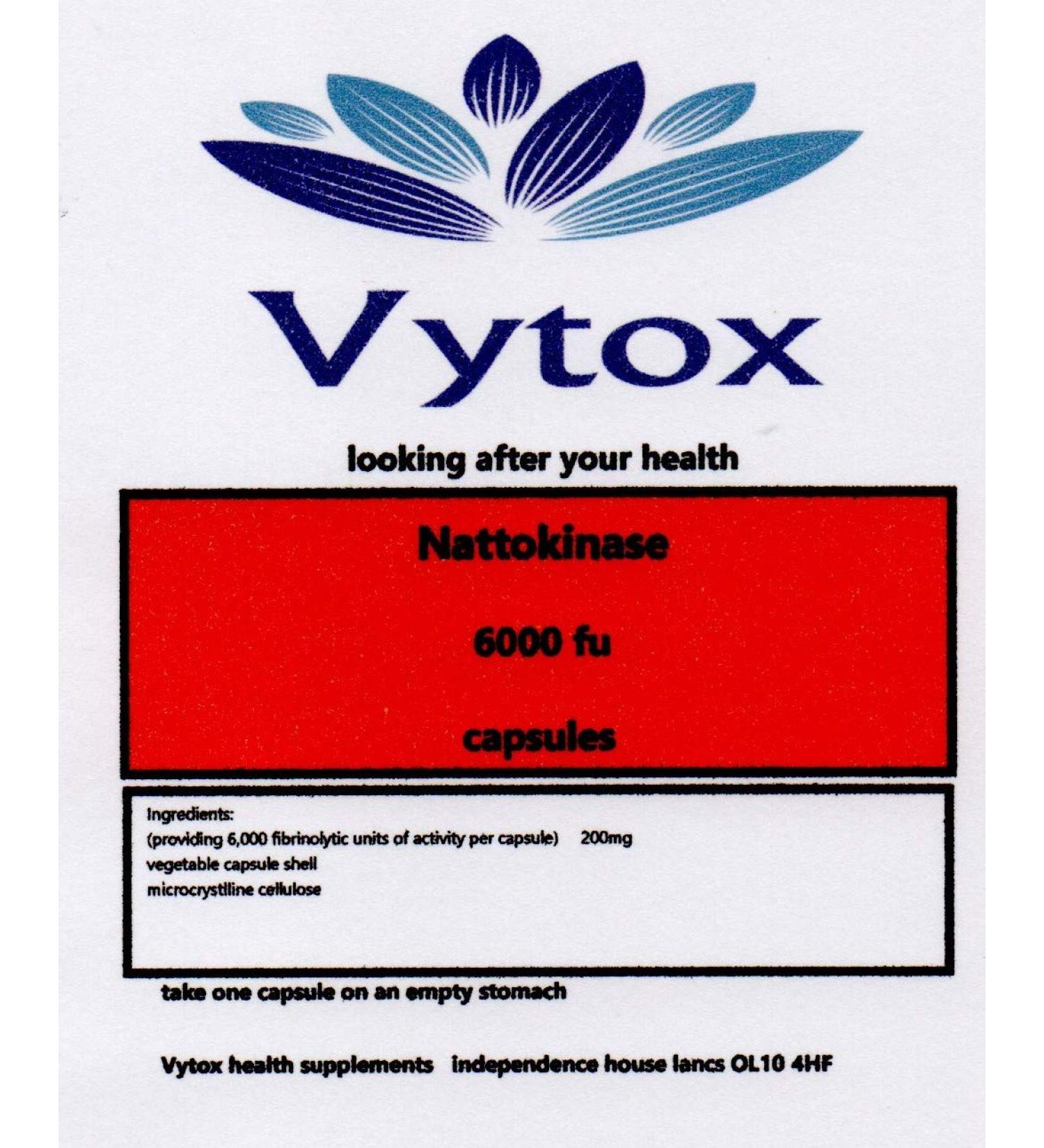 NATTOKINASE 6000FU 60 Capsules by vytox Vegetarian 60 Count (Pack of 1) - Buy Online on GoSupps.com