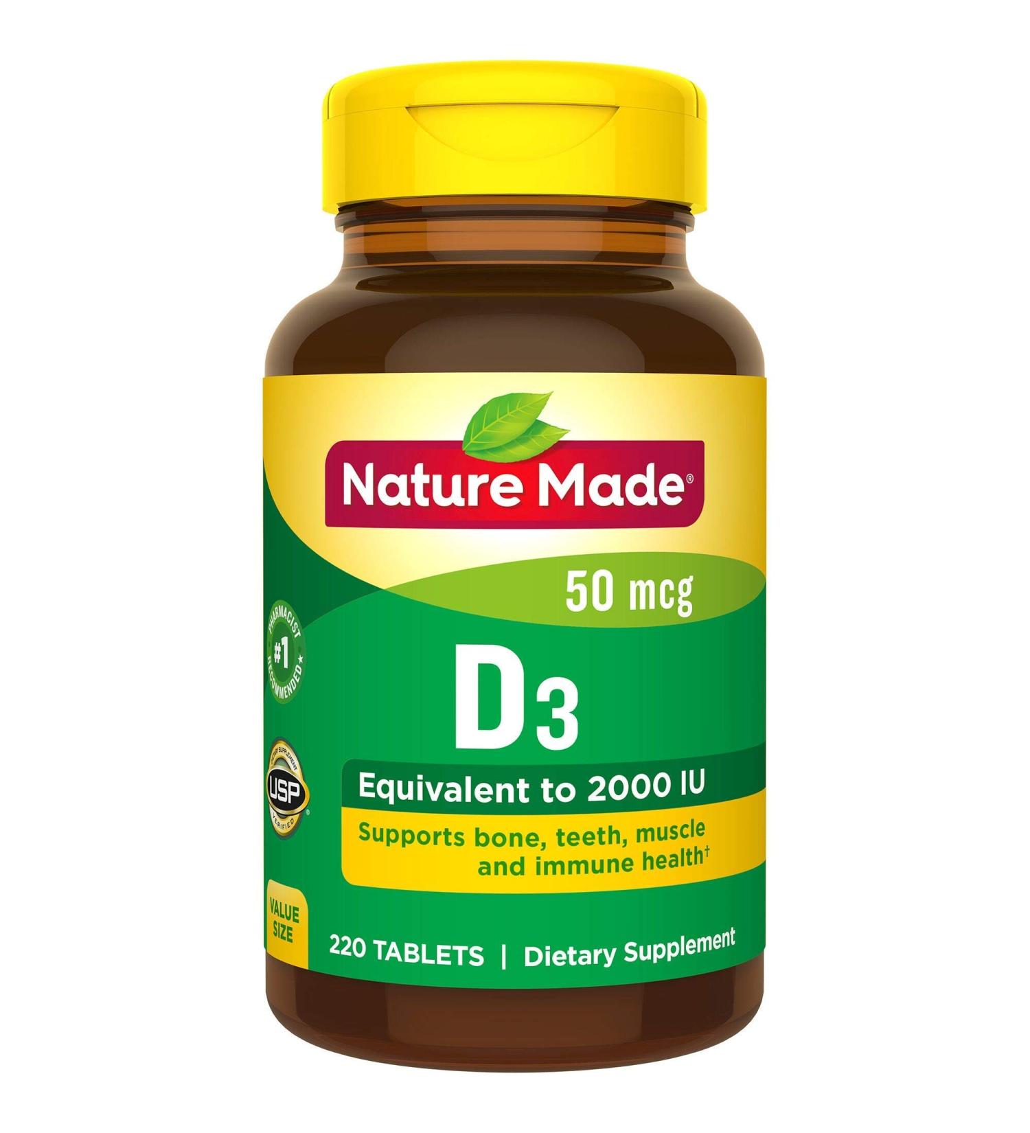 Nature Made D3 2000 IU - 220 Tablets