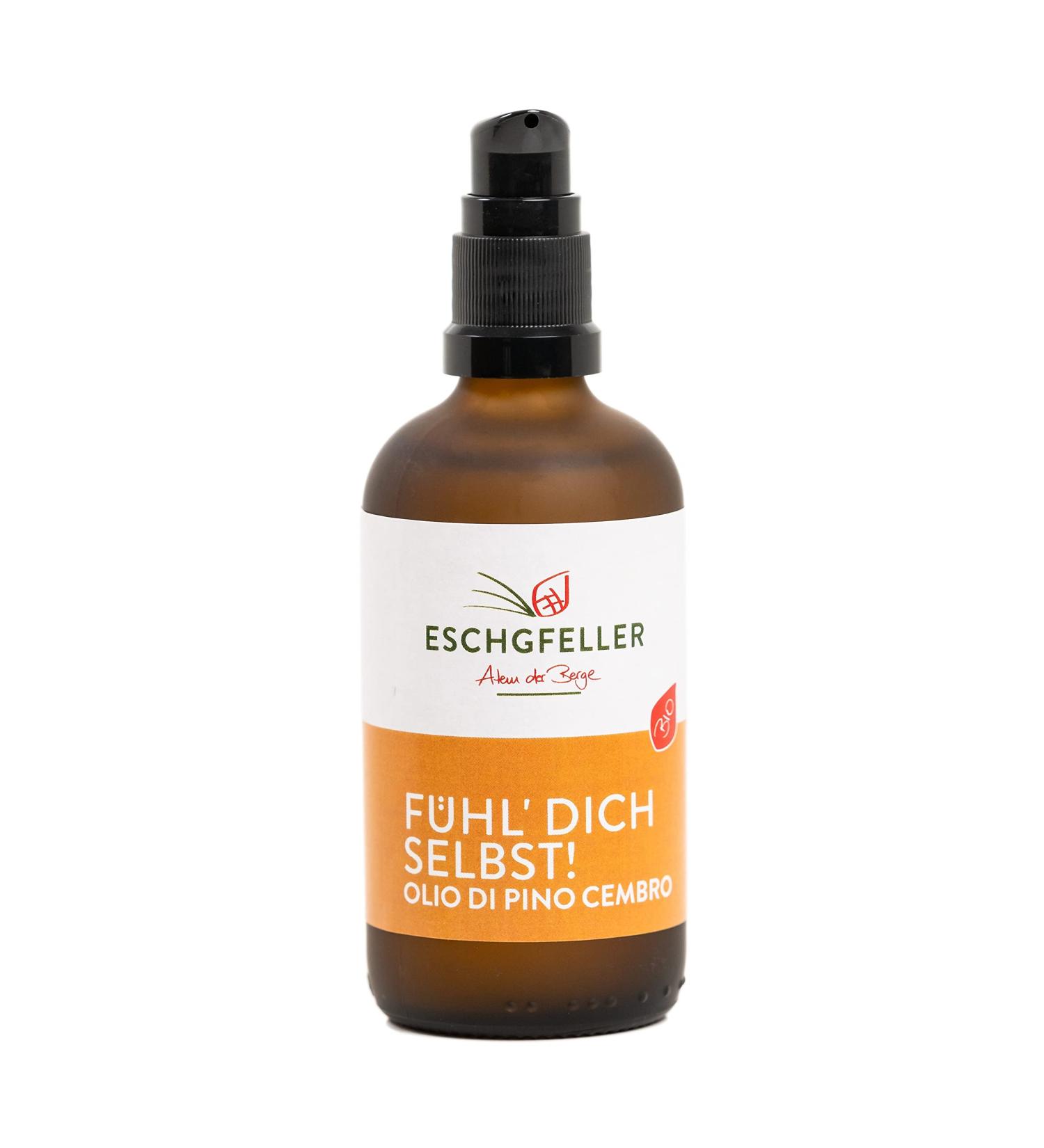 Eschgfeller Feel Yourself! Body & Massage Oil - Relaxing Stone Pine Oil 100ml | Premium Quality from South Tyrol - Ideal for Massages - Buy Online on GoSupps.com