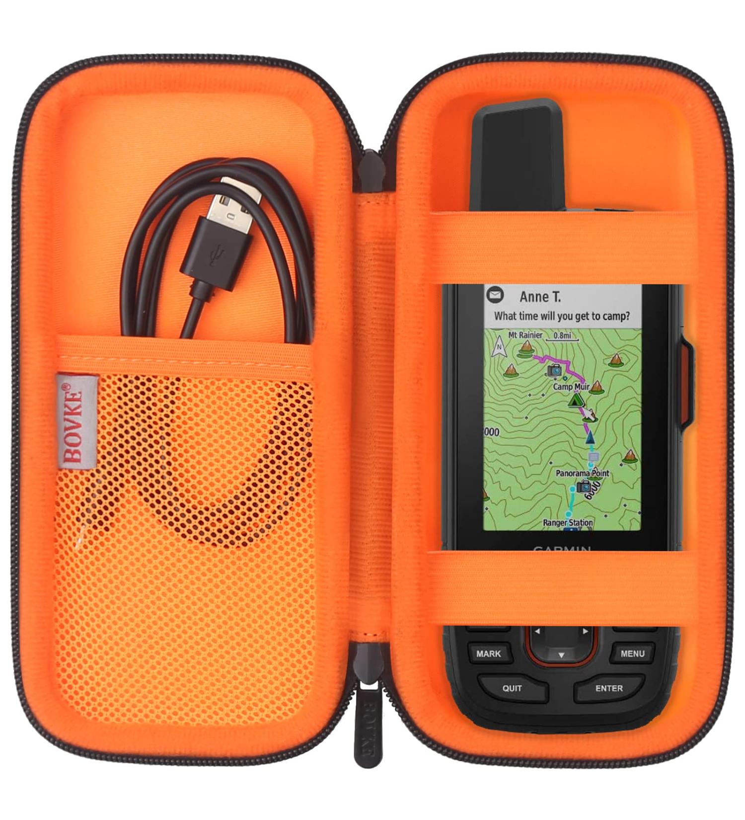 BOVKE GPS Carrier Bag for Garmin GPSMap 66i & InReach Explorer+ | Durable Mains Bag & Charging Cable for Garmin GPSMap 78SC & 66S - Buy Online on GoSupps.com