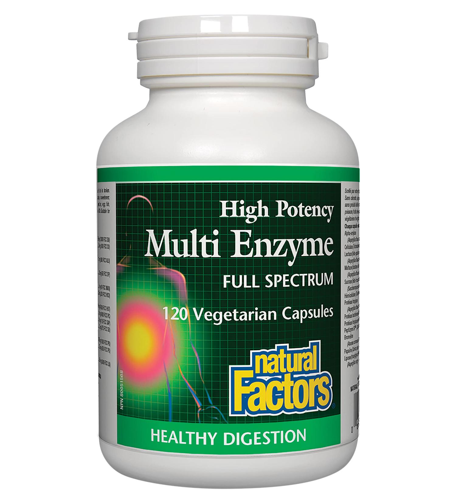 Natural Factors Multi Enzyme Full Spectrum 120 Capsules - Buy Online on GoSupps.com