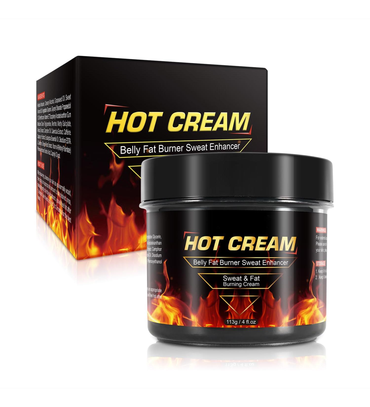Hot Sweat Cream for Belly Fat Burner & Cellulite Treatment | Sweet Sweat Enhancer with Vitamin E | Pre-Workout Skin Tightening Gel Hot Firming Lotion for Stomach Thighs Arms - Buy Online on GoSupps.com