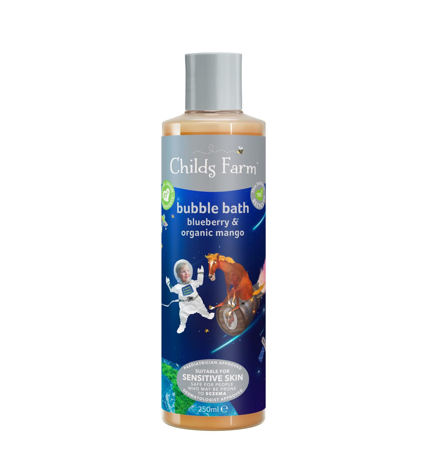Childs Farm Kids Bubble Bath 250ml | Blueberry & Organic Mango | Gentle Cleansing for Dry, Sensitive, Eczema-prone Skin - Buy Online on GoSupps.com