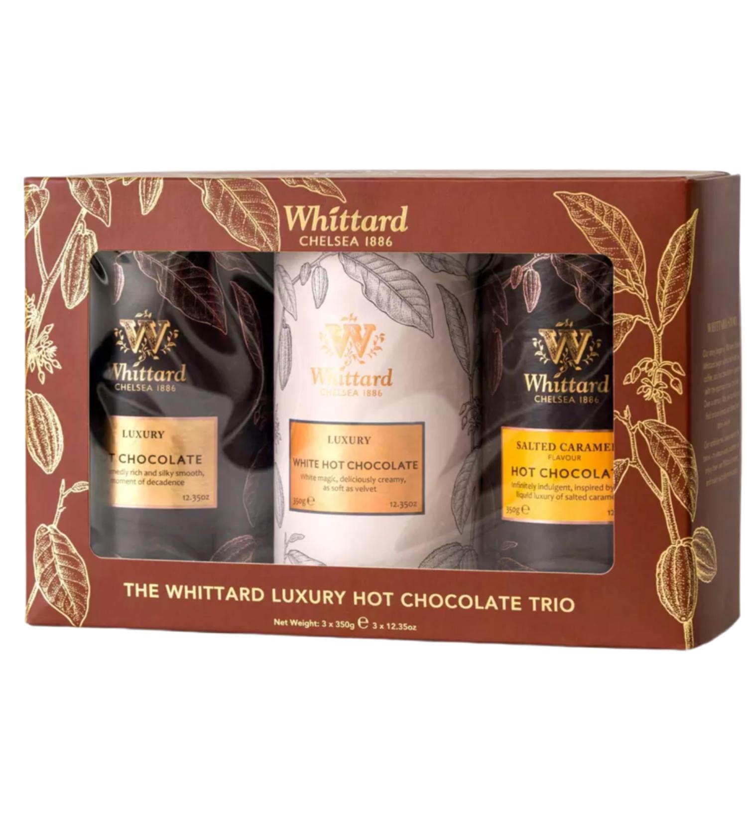 Whittard of Chelsea Luxury Hot Chocolate 3 x 350g - Rich and Decadent Cocoa Mix - Buy Online on GoSupps.com