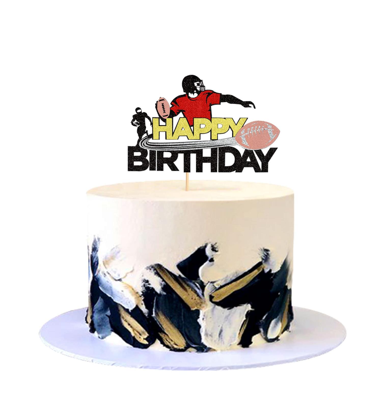 Blumomon 1 Pcs Rugby Cake Topper Decorations Rugby Cupcake Topper Rugby Player Cake Decorations for Rugby Theme Man Boy Girl Birthday Cake Decoration Supplies - Buy Online on GoSupps.com