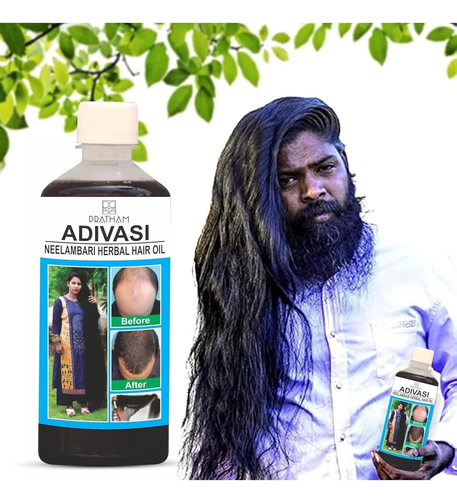 Buy Original Adivasi Herbal Hair Oil - Pure Ayurvedic Nilgiri Oil 250ml | Best for Healthy Hair - Buy Online on GoSupps.com