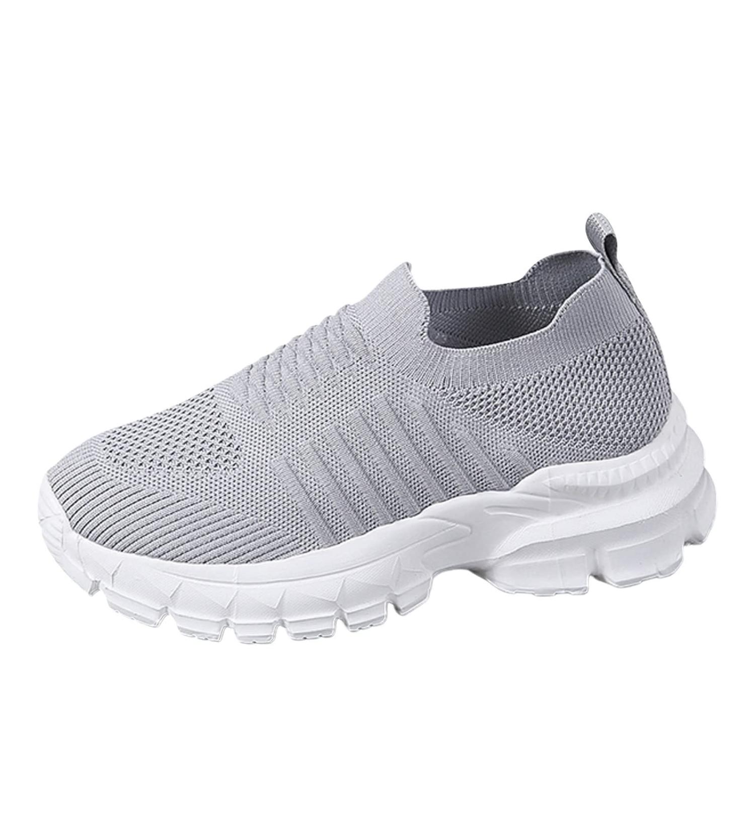 Rytejfes Women's Glitter Sneakers - Stylish Indoor Sports Shoes in Green Gray & White | Comfortable Slip-On & Colorful Designs - Buy Online on GoSupps.com