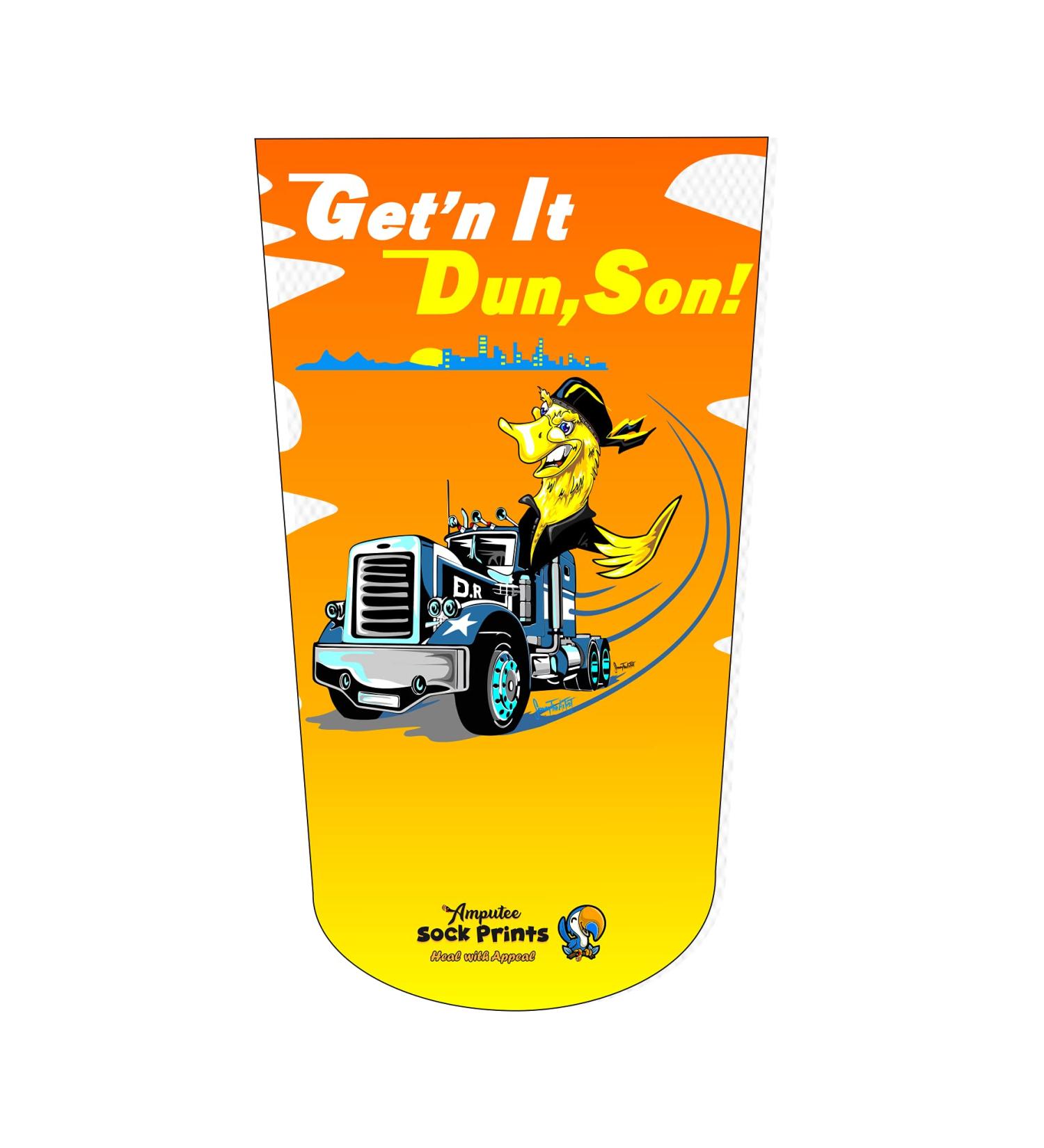 Heal with Appeal Amputee Stump Sock - 3Ply Comfort & Support | Getn It Dun Son Trucker Sunrise - Buy Online on GoSupps.com