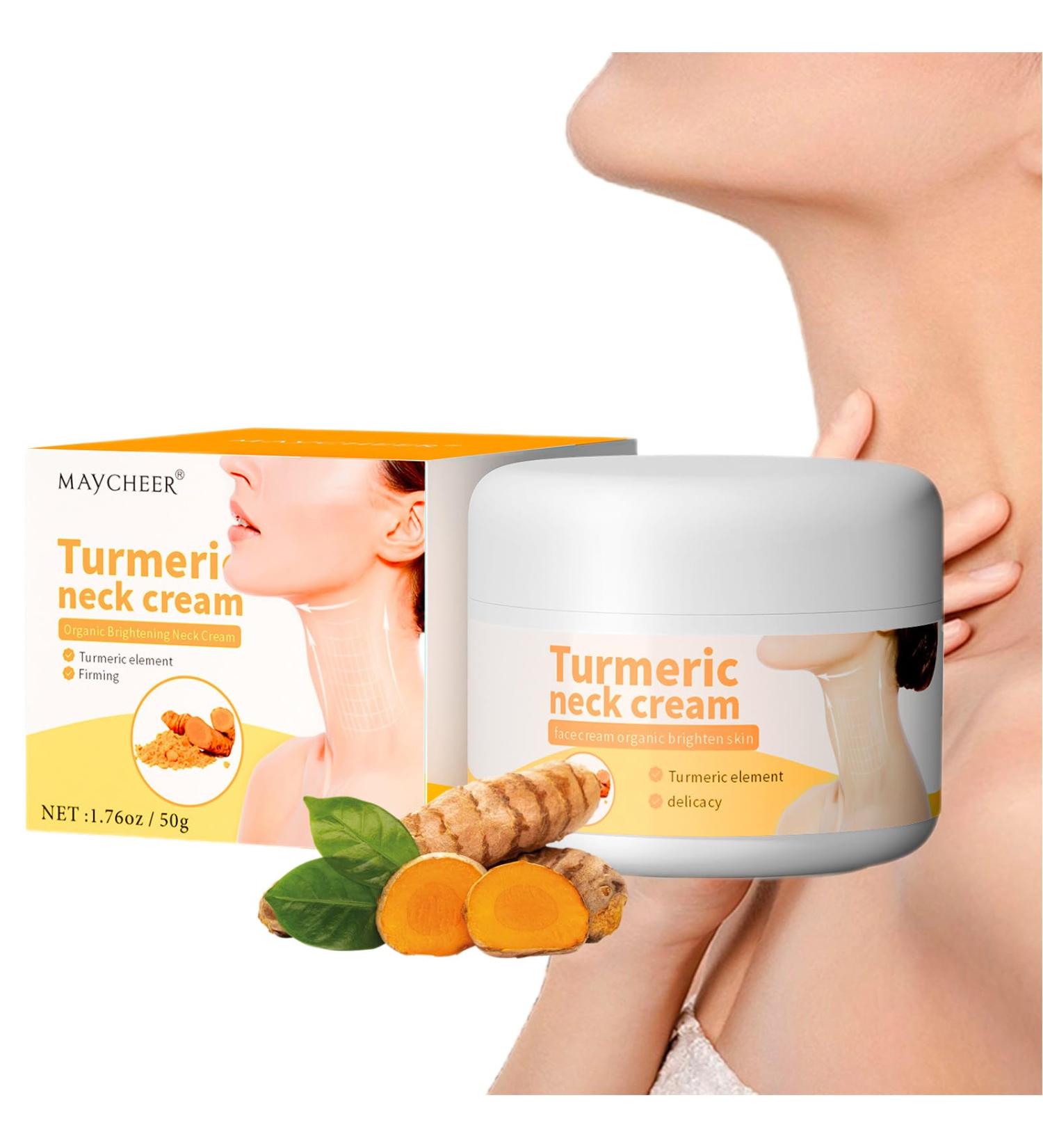 Turmeric Neck Firming Cream Turmeric Neck Cream for Firming Anti-Aging Hydration Reduce Neck Wrinkles Lifting Cream for Sagging Skin Fine Lines D collet  - Buy Online on GoSupps.com