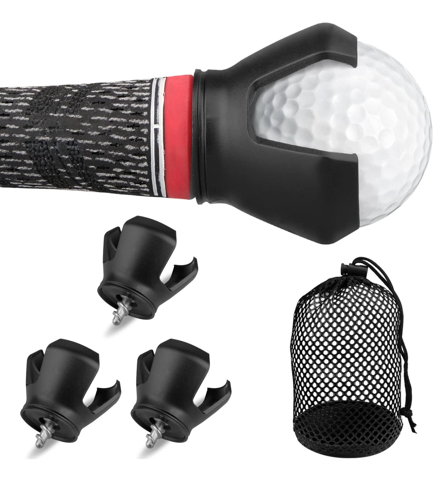 Golf Ball Retriever 3-Prong Grabber Tool for Putter with Mesh Bag - Set of 3 | Golf Accessories for Men | Ideal Gift for Golfer Dad - Buy Online on GoSupps.com