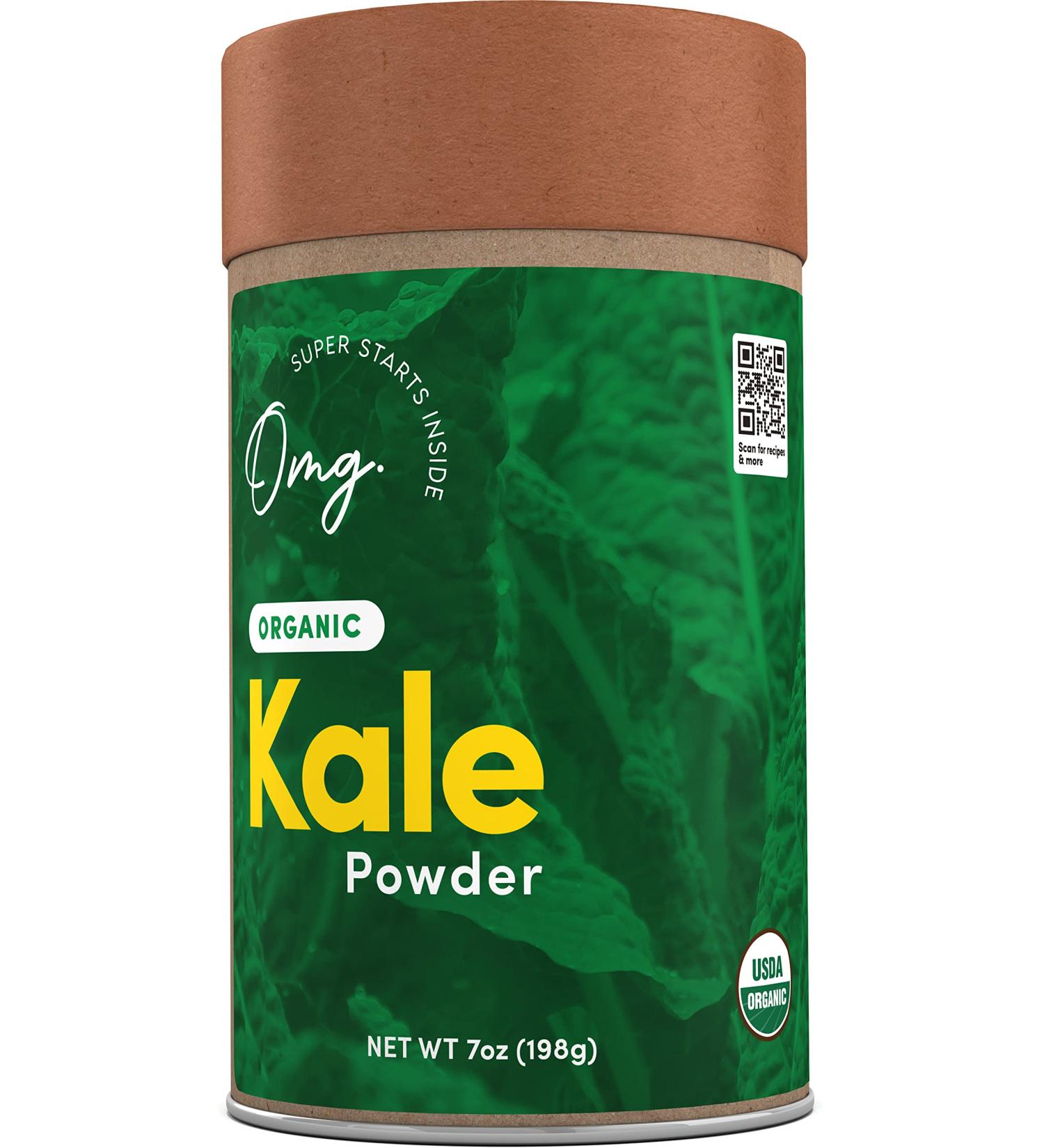 Organic Kale Powder - 100% Pure USDA Certified Superfood - Rich in Potassium, Vitamin A, Vitamin C, Fiber - 7 oz - Buy Online on GoSupps.com