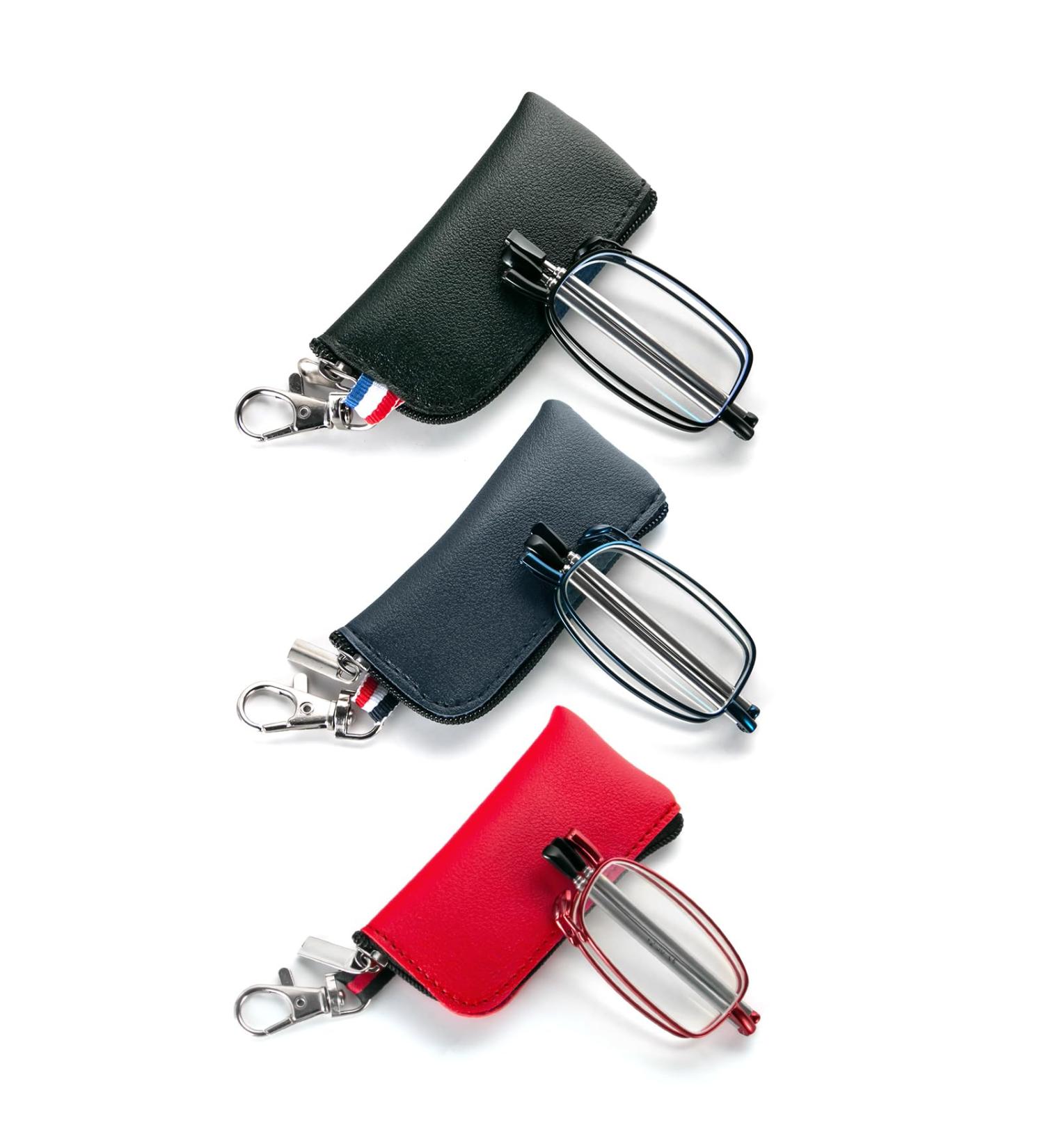 Buy MMOWW 3 Series Foldable Reading Glasses for Men & Women - Anti Blue Light Telescopic Rod Mini Keyring - Available in Black Red Blue +1.5 X - Buy Online on GoSupps.com