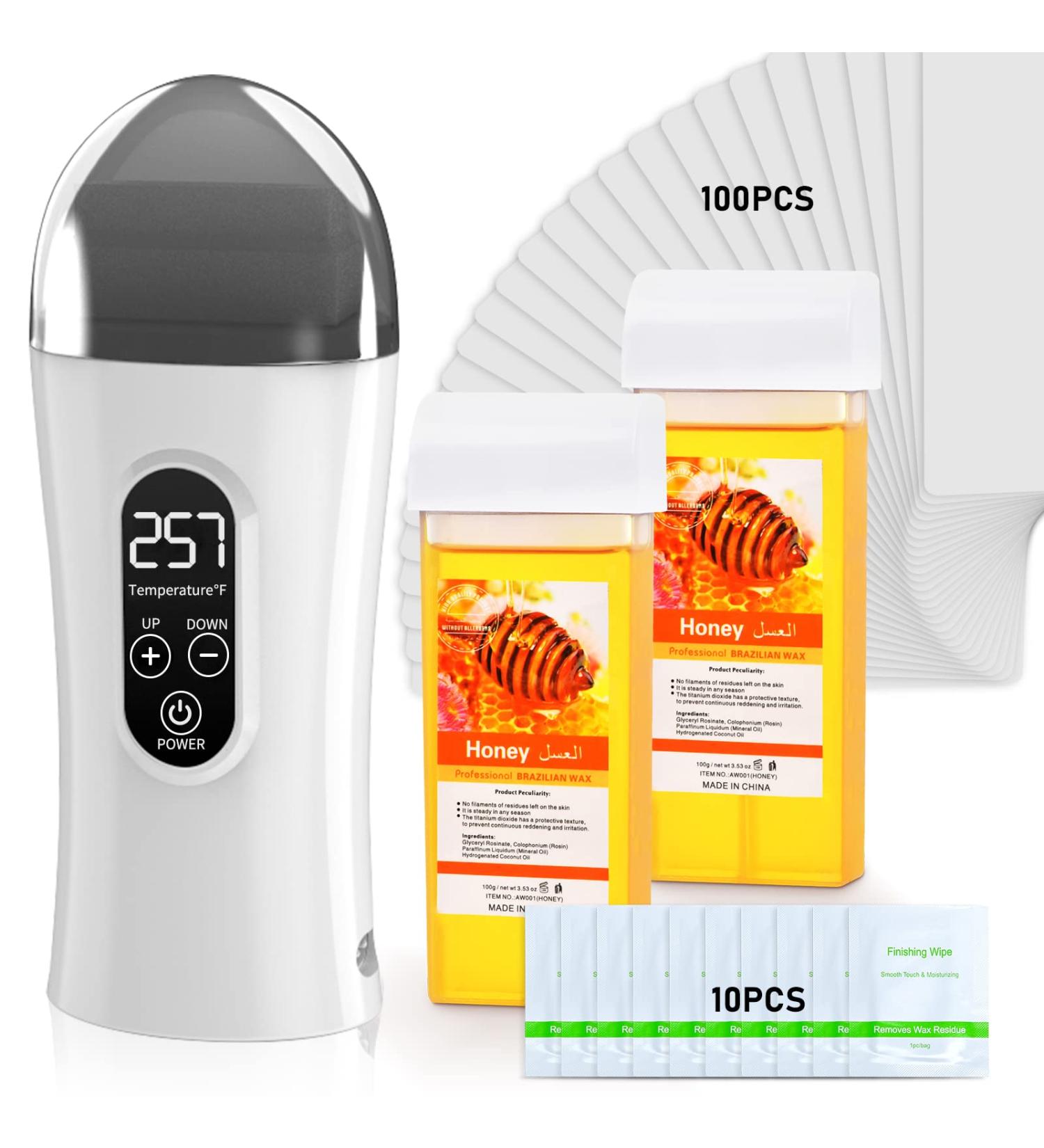2023 Upgrade Digital Roll On Wax Kit for Hair Removal - Women's Waxing Kit with Warmer - Home Wax Kit for Large Areas - Perfect Gift for Men and Women - Buy Online on GoSupps.com