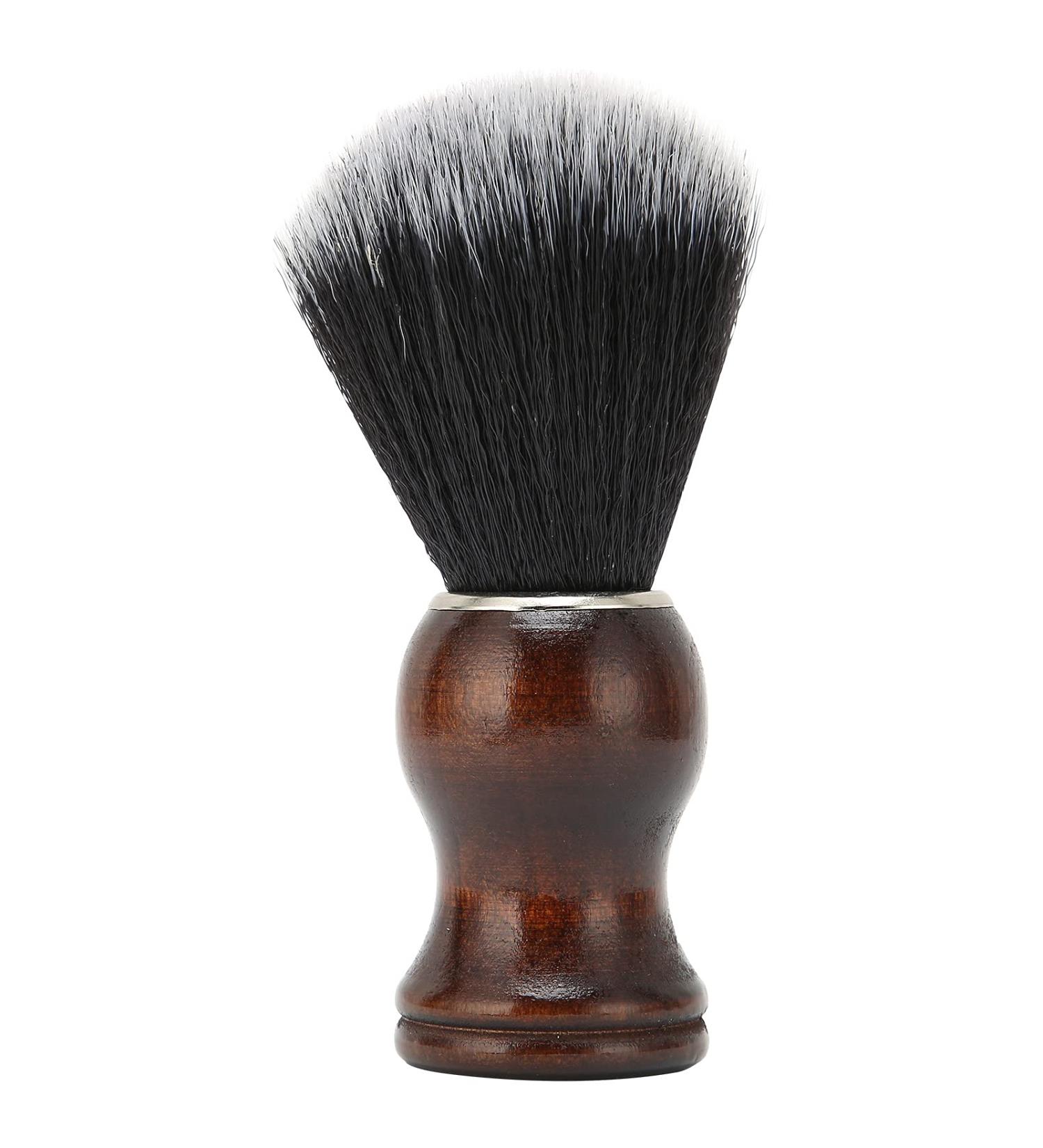 Premium Hair Shaving Brush for Men | Wooden Handle Barber Tool for Rich Lather | Travel-Friendly Razor Brush - Buy Online on GoSupps.com