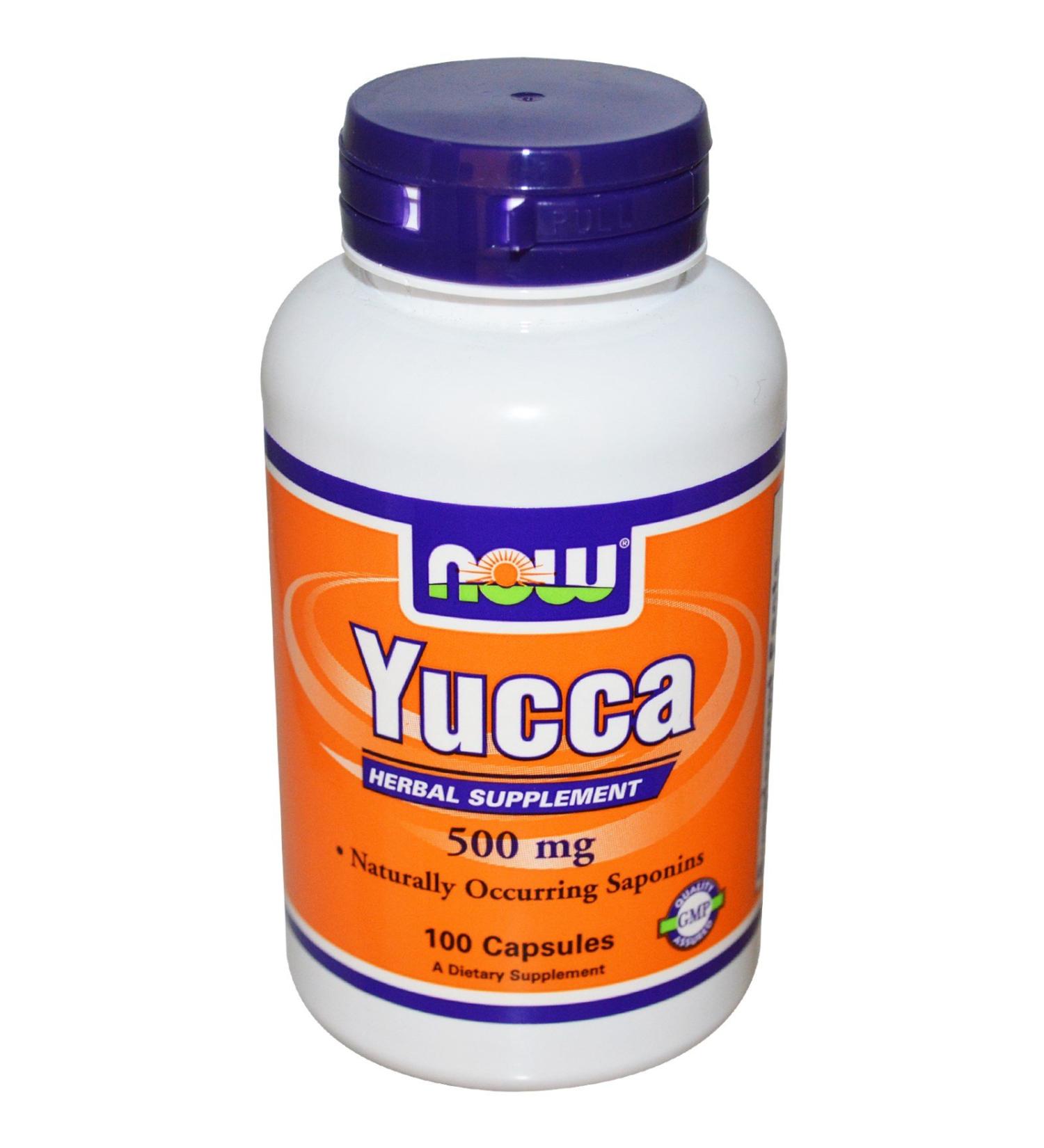 NOW Foods Yucca 500 mg 100 Caps (Pack of 6)