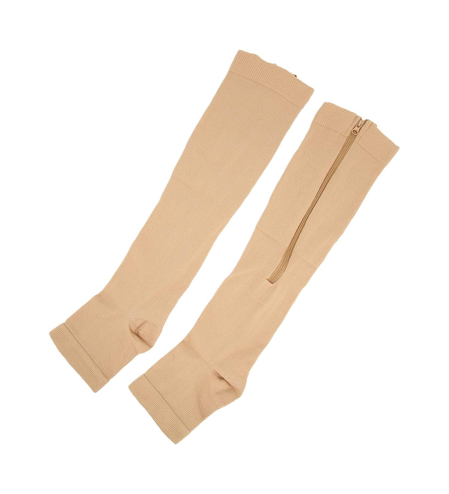 Open Toe Compression Stockings for Fitness | Elastic Leg Nylon Decompression Stockings in Color L/XL - International Shipping Available - Buy Online on GoSupps.com