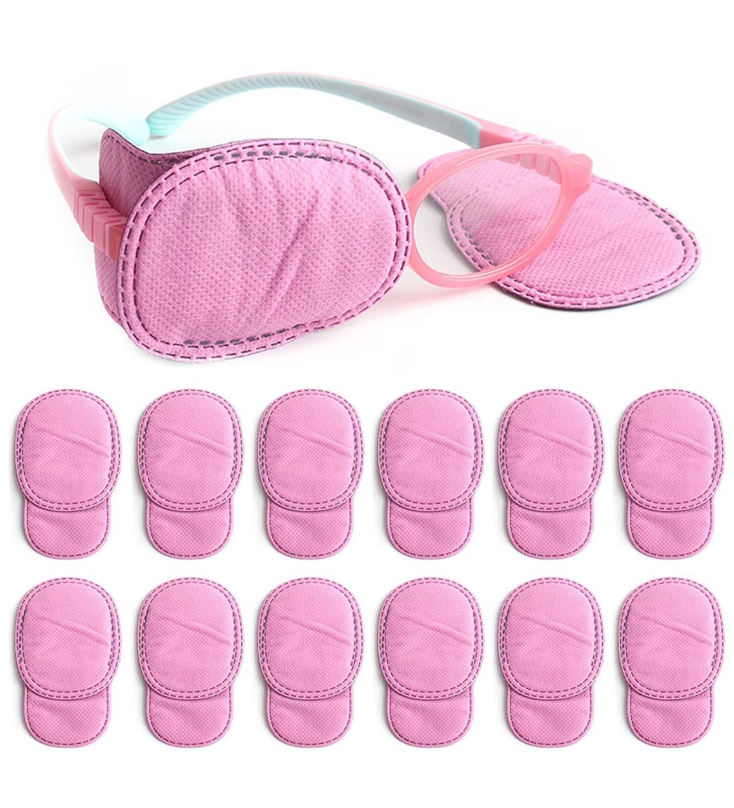 Fools of Eye Glasses - Reusable Eye Flap for Lazy Eye Treatment | Amblyopia Strabismus | 12PCs - Pink Medium for Children & Adults - Buy Online on GoSupps.com