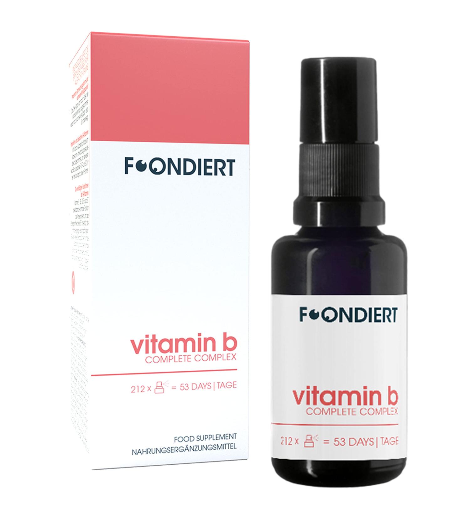 Foonde Vitamin B Complex Spray - Complete 53-Day Supply of Bioactive High-Dose B Vitamins - Sugar-Free 30ml Spray for Quick Absorption - Buy Online on GoSupps.com