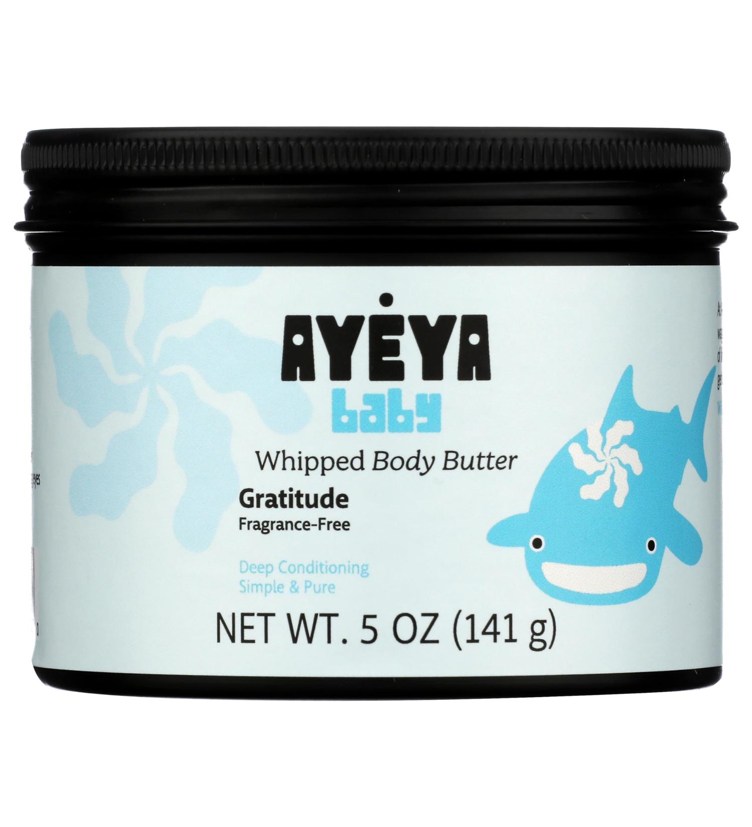 AY YA Baby Body Butter Fragrance-Free Fair Trade Shea Butter & Coconut Oil Moisturizer for Sensitive Skin Vegan & Non-Toxic Baby Cream in Refillable Tin 4oz - Buy Online on GoSupps.com
