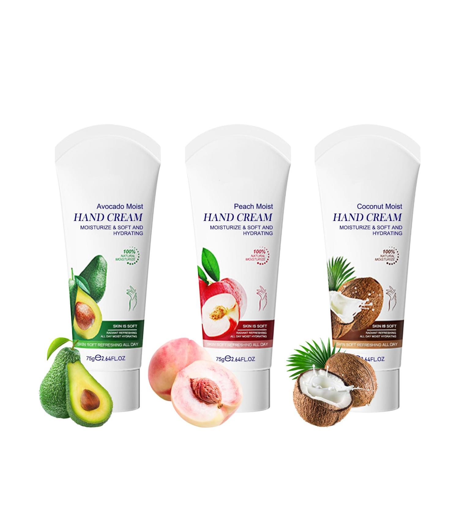 Mini Hand Cream Kit-3Pcs 75g Small Scented Hand Lotion for Dry Cracked Working Hands Natural Fragrance Moisturizing Travel Size Bulk Hand Lotion Baby Shower Wedding Favors Christmas Gift for Women 75 g (Pack of 3) - Buy Online on GoSupps.com