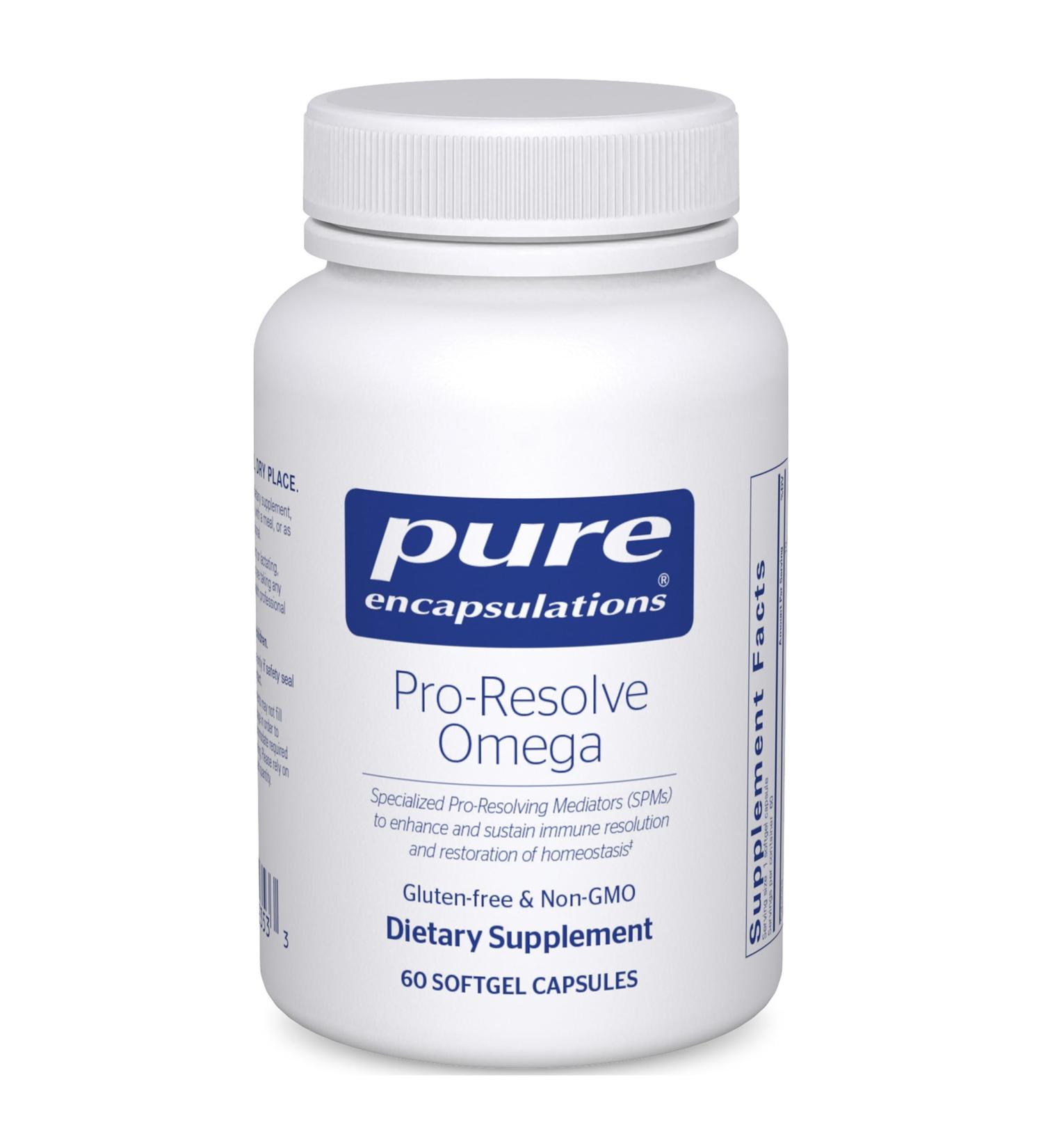 Pure Encapsulations Pro-Resolve Omega | Omega-3 Fatty Acids for Cardiovascular Health | 60 Softgel Capsules - Buy Online on GoSupps.com