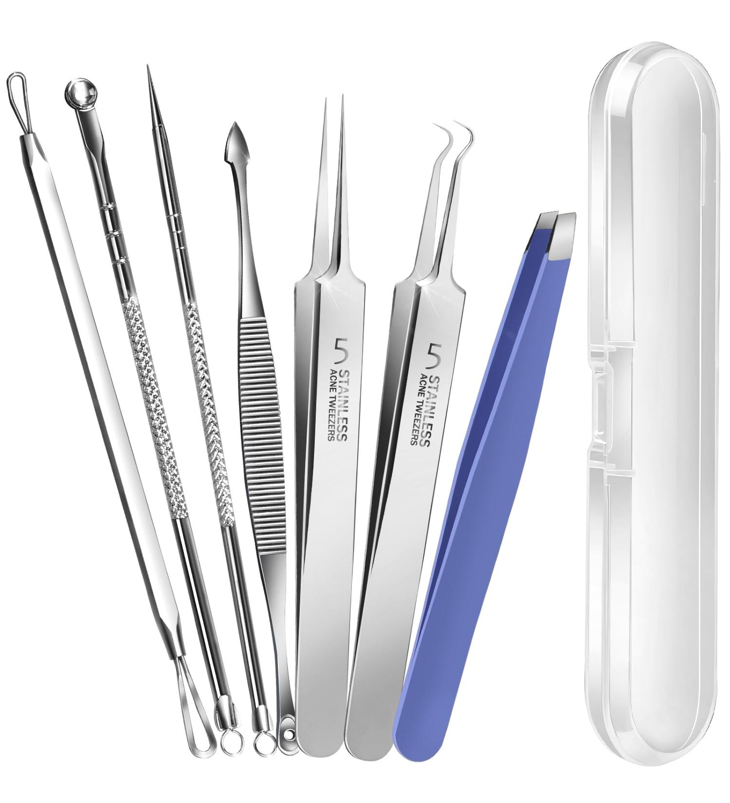 Teenitor Blackhead Remover Tools & Pimple Popper Kit - Effective Blackhead Extractor & Ingrown Hair Removal for Clear Skin - Buy Online on GoSupps.com