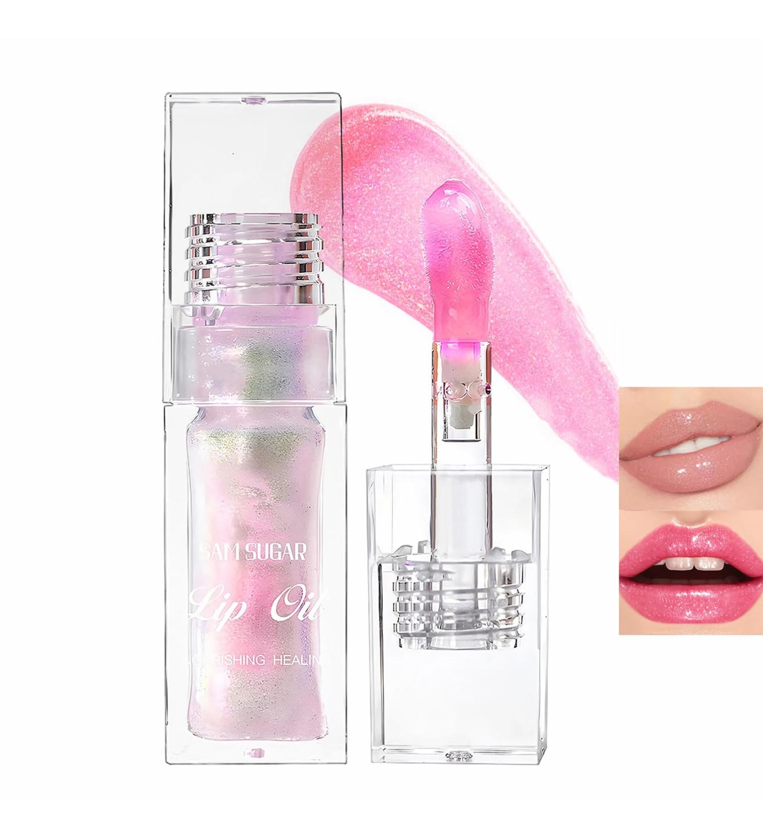 Magic Color Changing Lip Oil | Hydrating Plumping Gloss for Dry Lips | #2 Shimmer Tinted Lip Care - Buy Online on GoSupps.com