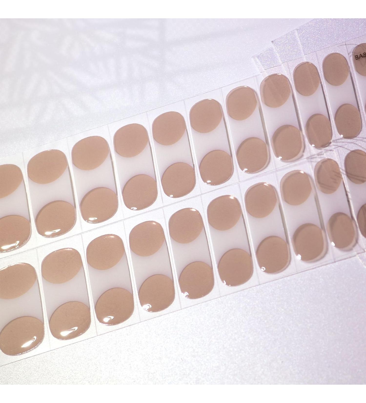 DMQ Semi Cured Nail Wraps 22 Stickers Soft Self-Adhesive Gel Nail Stickers Long Lasting Gel Nail Polish Strips French Tip Stickers French Manicure Stickers Set with Nail Art Tools - Buy Online on GoSupps.com